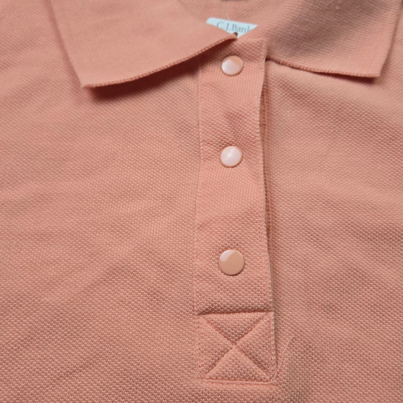 Vintage Y2K Salmon Pink Short Sleeve Polo Shirt Size 14W Size XL / US 12-14 / IT 48-50 - 5 Thumbnail
