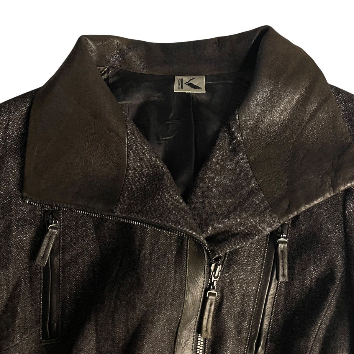 Krizia Uomo 🇯🇵 KRIZIA SHEEPSKIN COLLAR WOOL BLEND JACKET Size US XS / EU 42 / 0 - 17 Thumbnail
