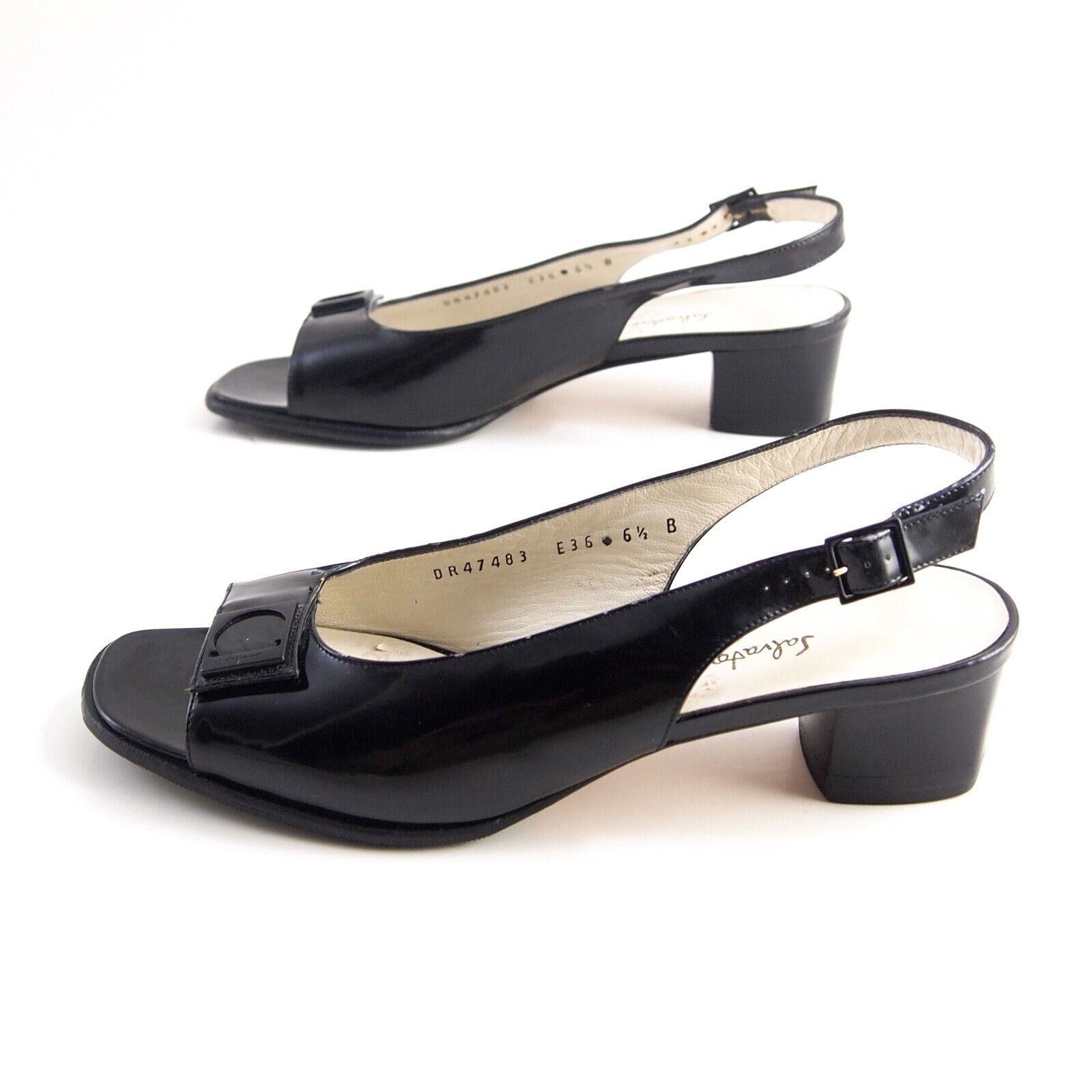 Salvatore Ferragamo Ferragamo Gancio Slingback Sandals Black EU 36.5 US 6.5 B Size US 6.5 / IT 36.5 - 4 Thumbnail
