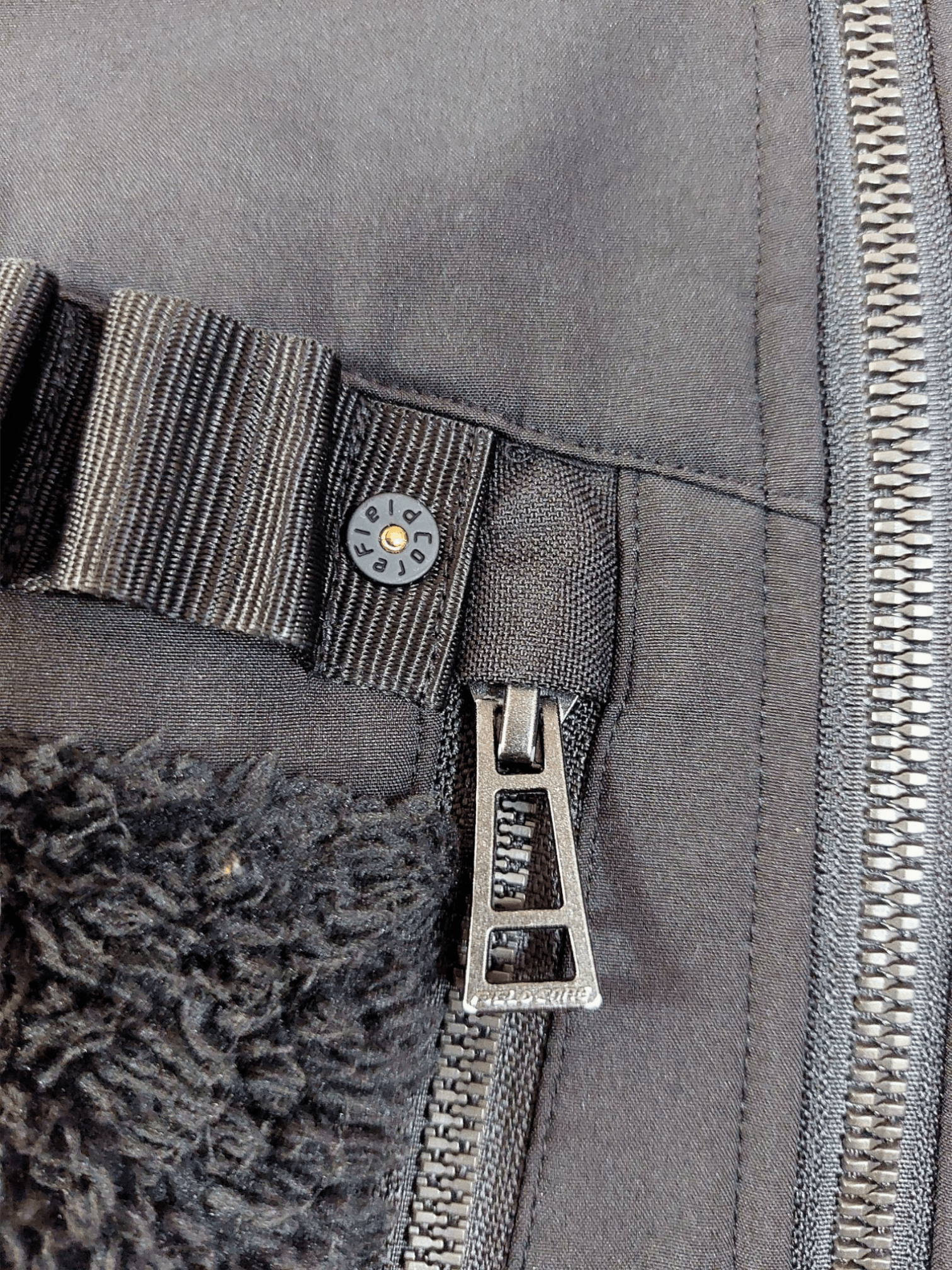 Designer Fieldcore Black Sherpa Fleece Cordura Fabrics Jacket Size US M / EU 48-50 / 2 - 12 Thumbnail