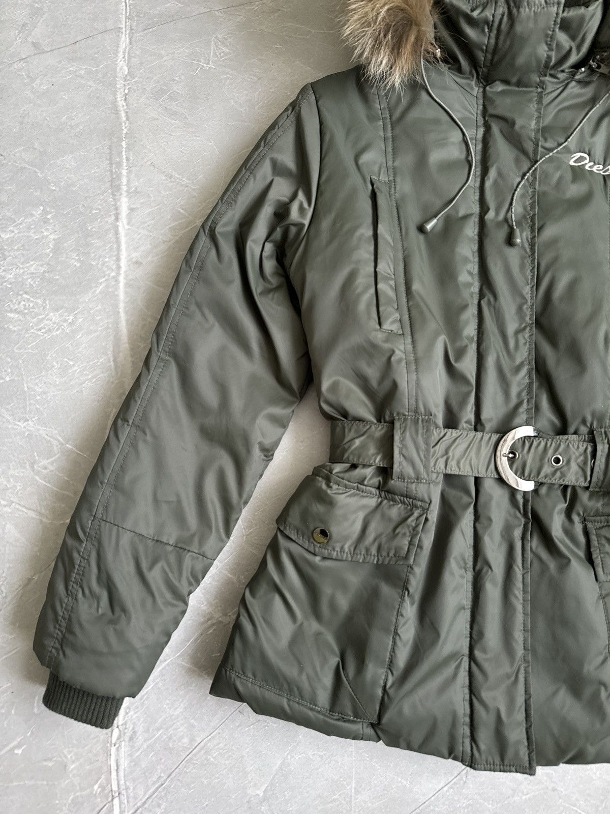 Japanese Brand Y2K Vintage Fur Hood Belted Jacket If Six Was Nine LGB Style Size M / US 6-8 / IT 42-44 - 4 Thumbnail