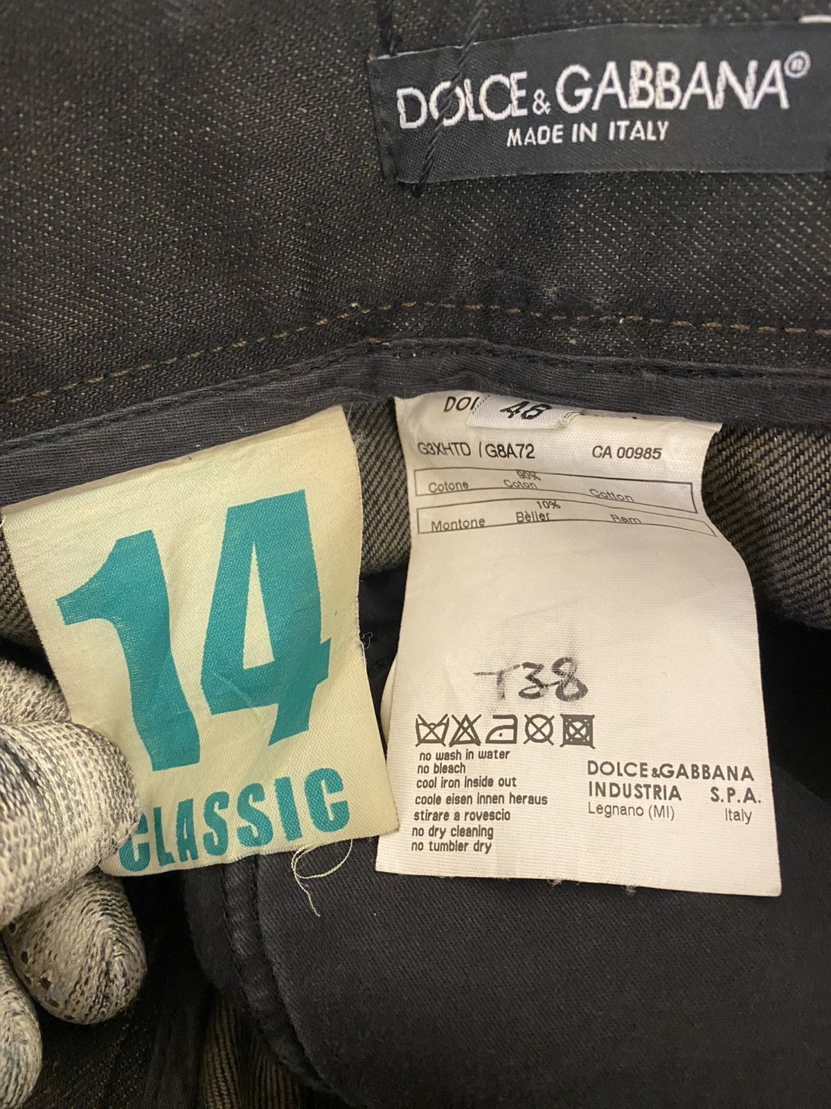 Dolce & Gabbana D&G 14 Classic Leather Patch Denim Size34” Size US 34 / EU 50 - 7 Thumbnail