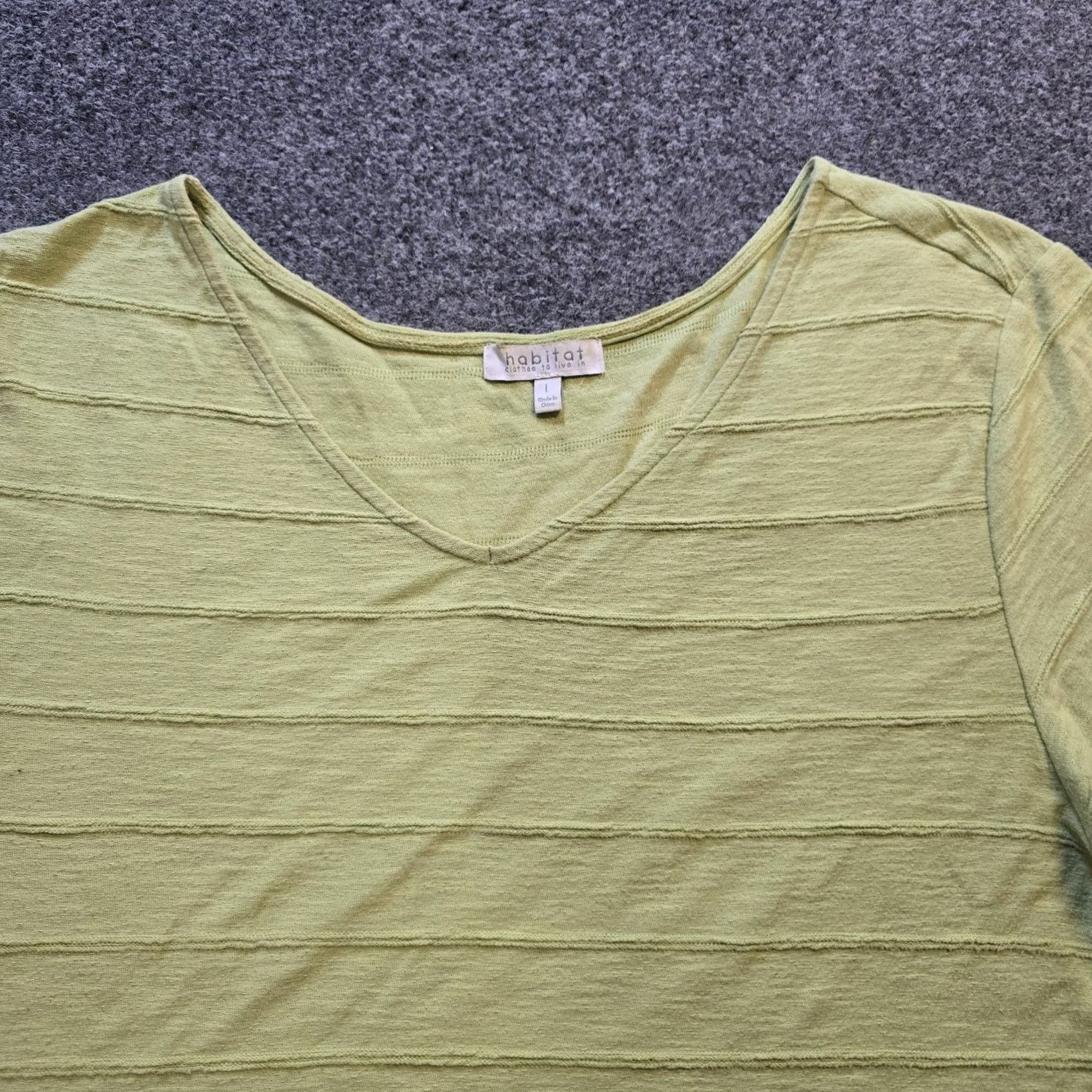 Habitat Habitat Top Womens Size Large Green Pockets Short Sleeve Tunic Shirt Capsule Textured Knit Solid Vintage: No Size L / US 10 / IT 46 - 2 Thumbnail
