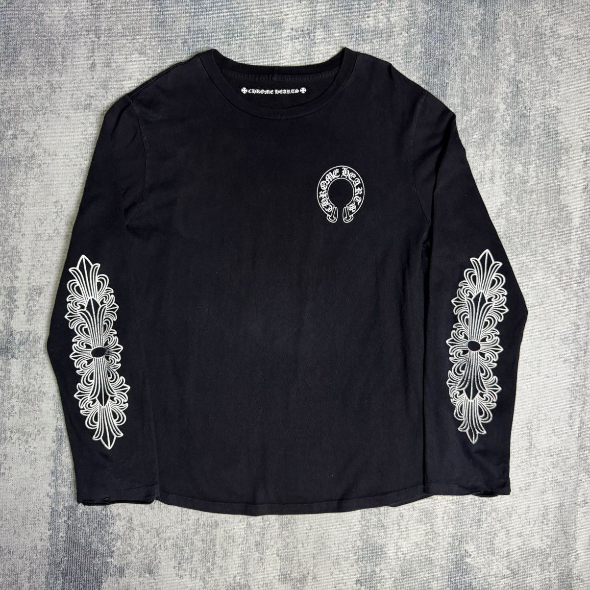 Chrome Hearts RARE! VIRGIL CHROME FLORAL LONG SLEEVES Size US XL / EU 56 / 4 - 3 Thumbnail