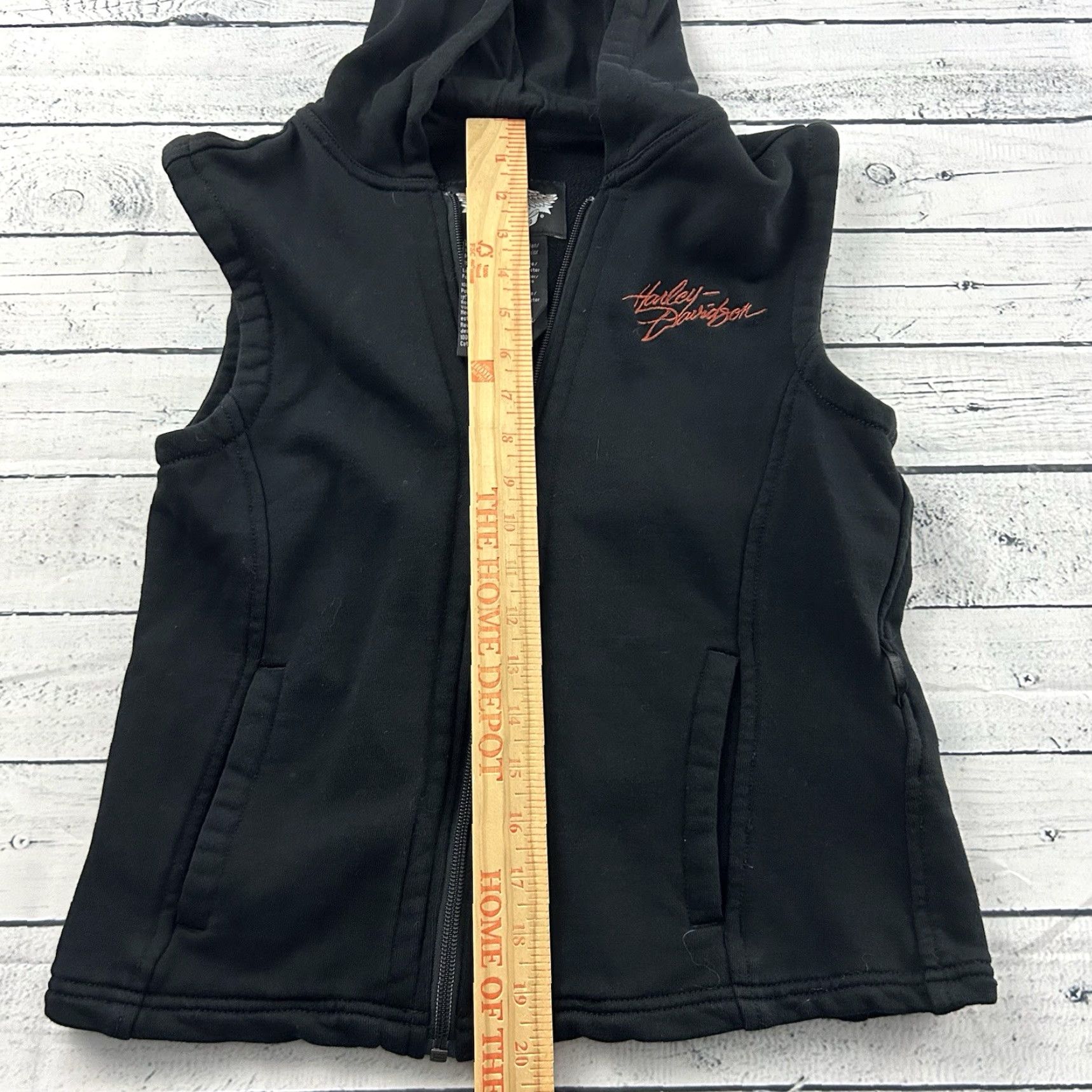 Harley Davidson Harley-Davidson Full Zip Hooded Vest Shirt Women S Black Harley-Davidson Vest Hooded Black Womens S Size S / US 4 / IT 40 - 4 Thumbnail