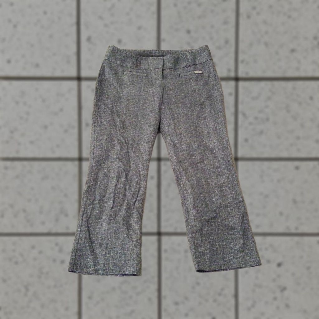 Express Womens Express Pants Dress Khaki Gray 0 28x22 Cotton Slim Capris Cropped Modern Size 25" / US 0 / IT 36 - 1 Thumbnail