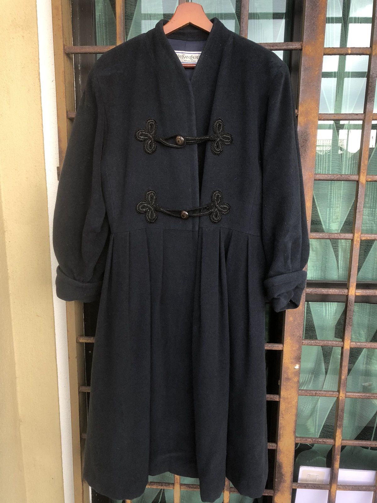 Yves Saint Laurent Yves Saint Laurent Green Wool Dress Size M / US 6-8 / IT 42-44 - 2 Thumbnail