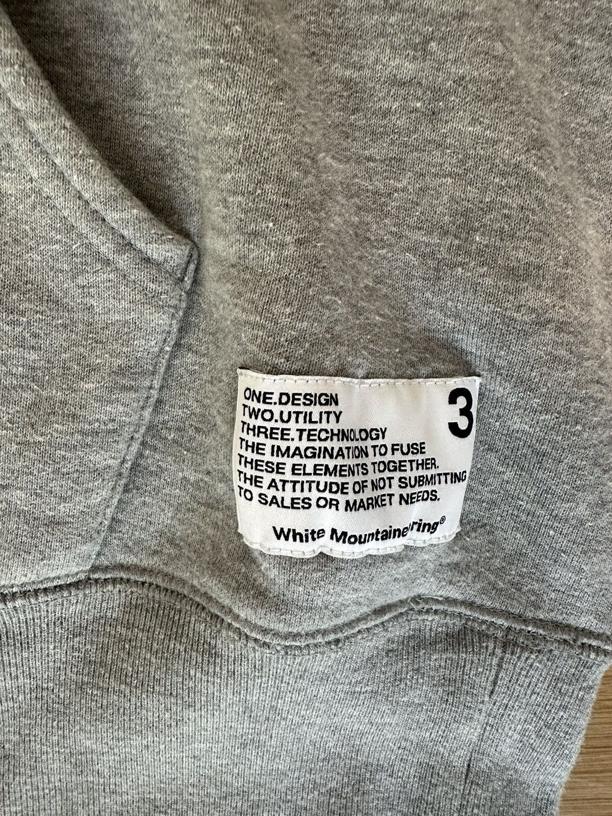 White Mountaineering White Mountaineering Grey Minimal Hoodie Size US M / EU 48-50 / 2 - 2 Thumbnail