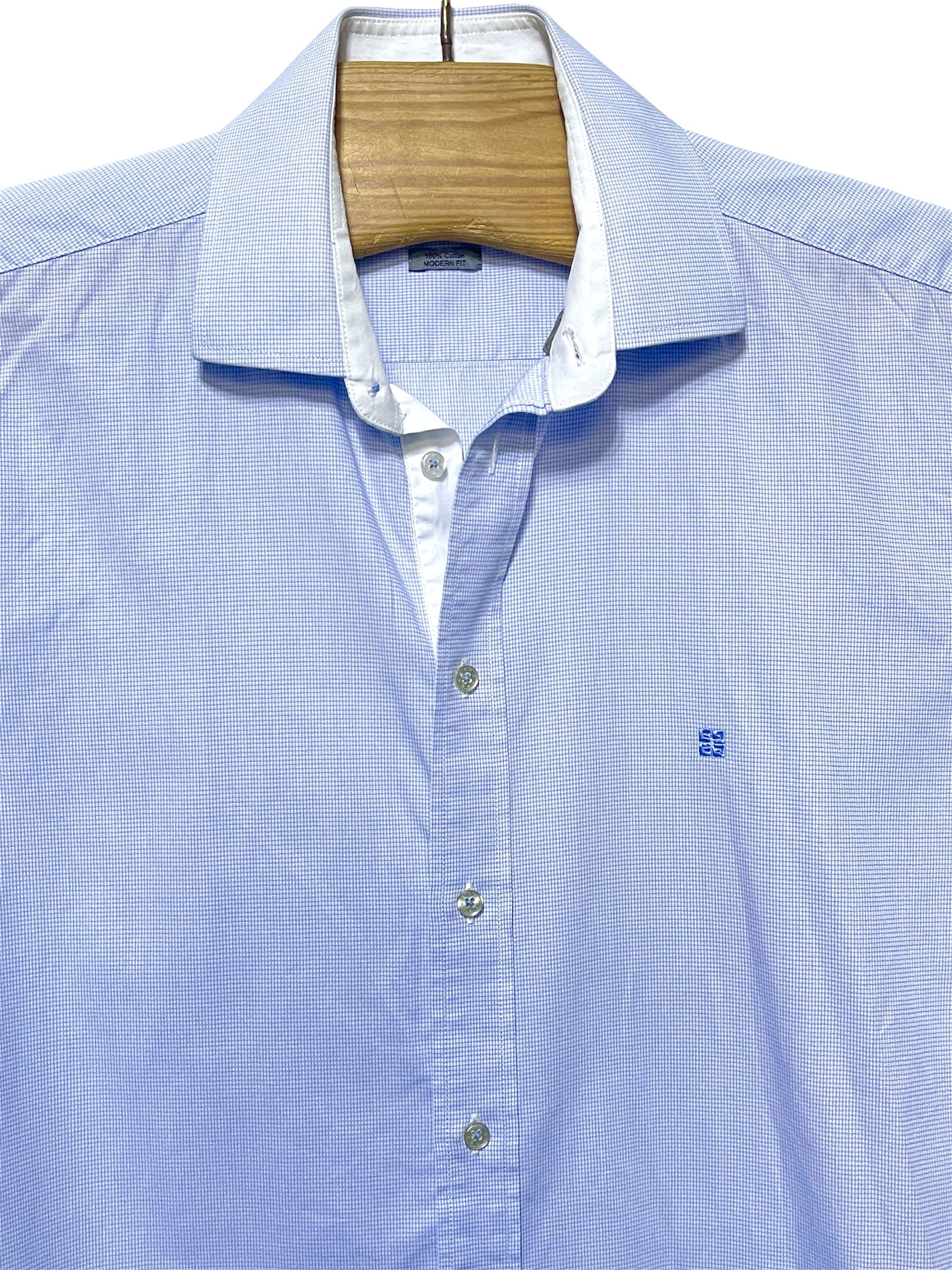 Givenchy 🔥 Givenchy 4G shirt long sleeve cotton light blue striped Size US M / EU 48-50 / 2 - 4 Thumbnail