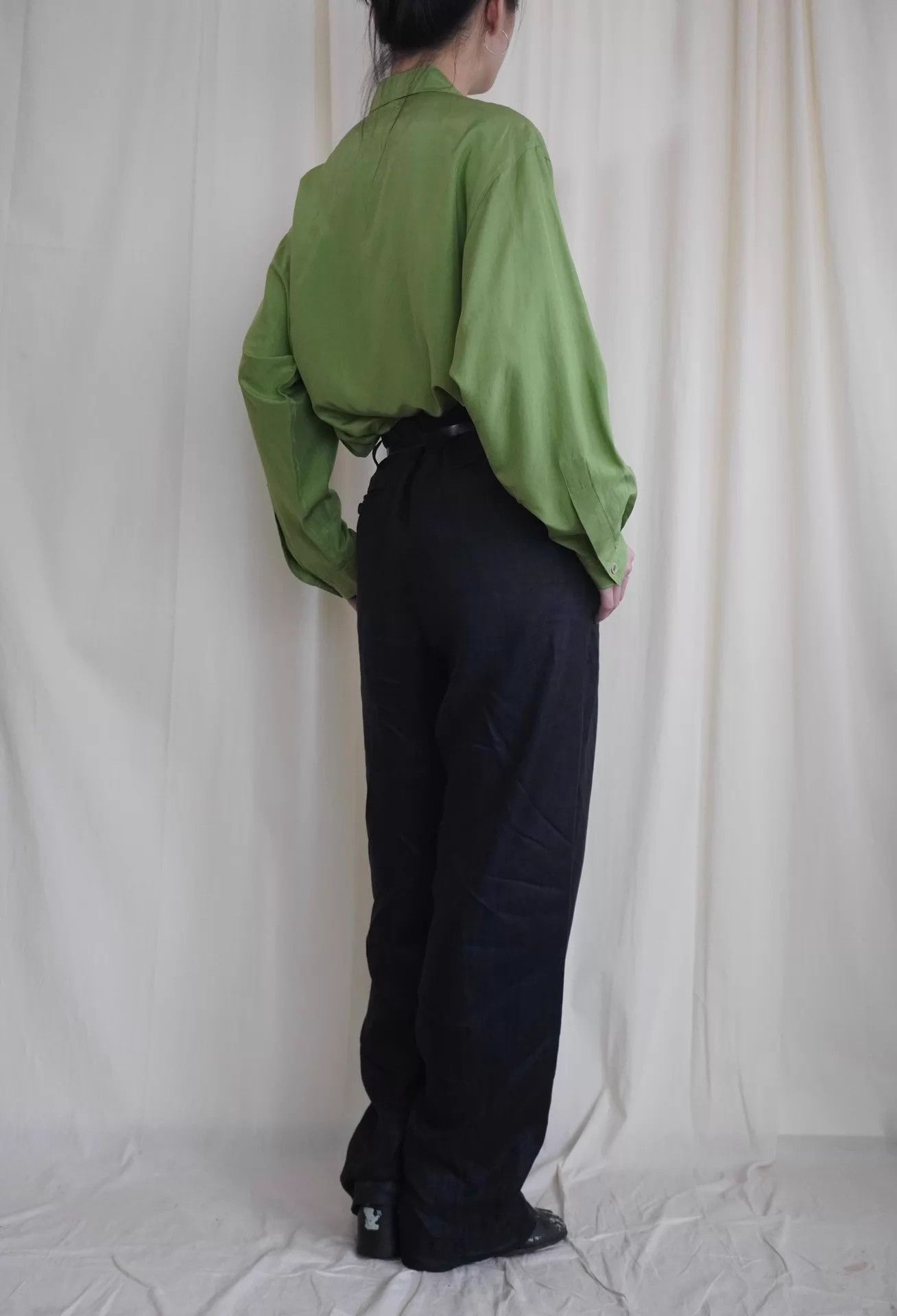 Y's Y'S by Yohji Yamamoto 2001SS Silk Green Shirt 9/10 Pocket Size US M / EU 48-50 / 2 - 7 Thumbnail