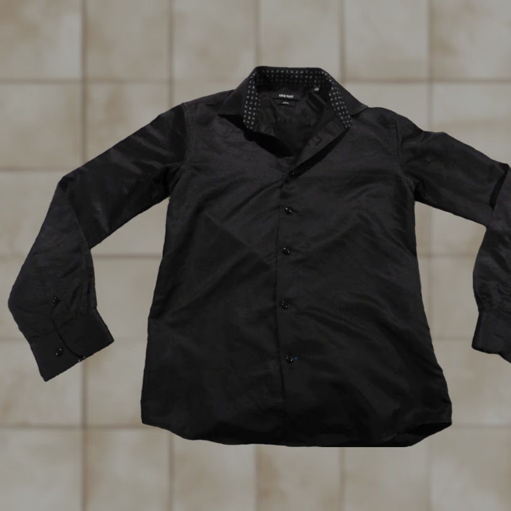 Nine West Nine West Blouse Women Slim Small Black Button Collared Long Sleeve Polyester Rayon Casual Shirt Limited N/A Size S / US 4 / IT 40 - 1 Thumbnail