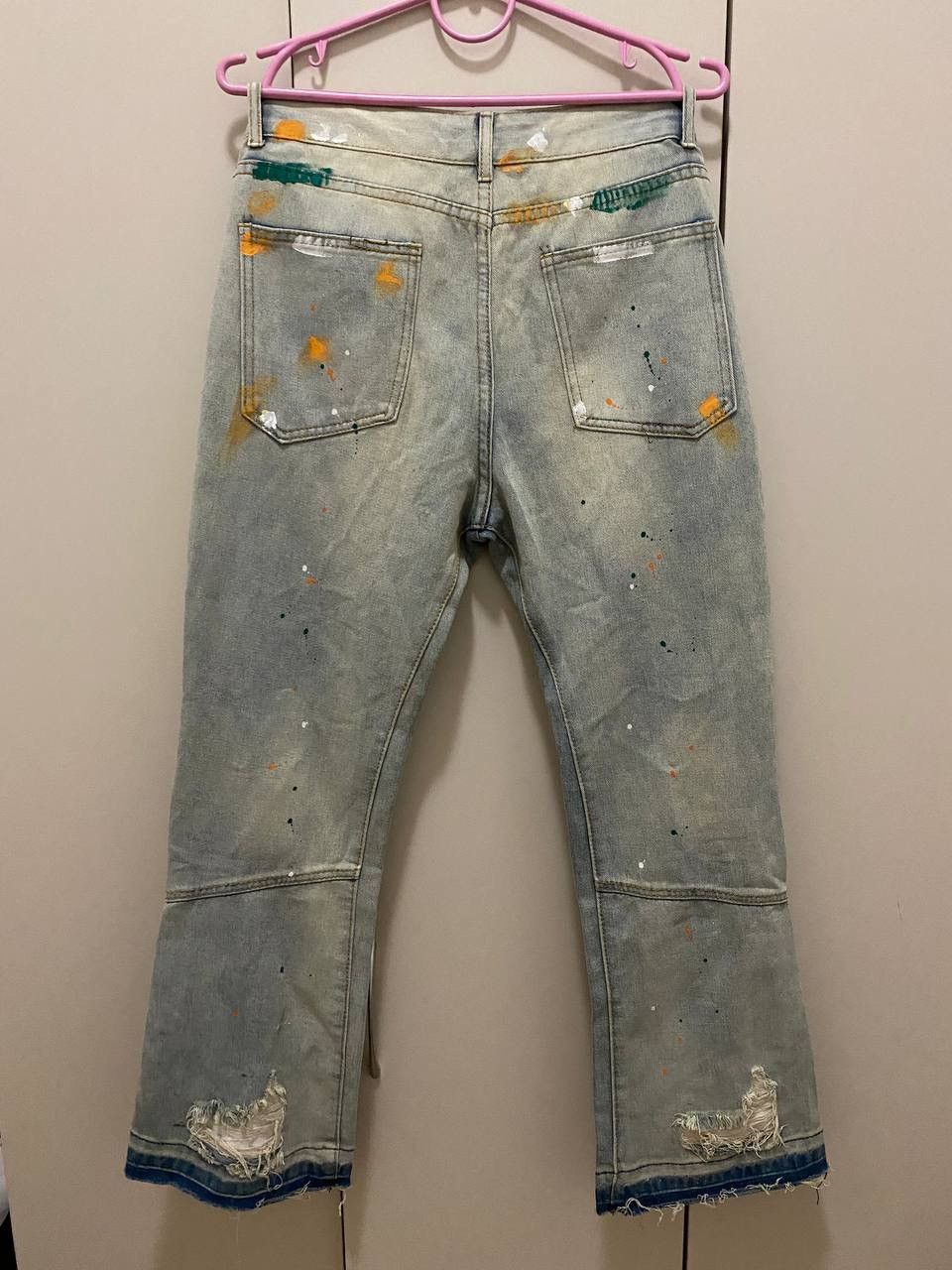 Japanese Brand × Vintage Flared Distressed Painter Jeans Size US 30 / EU 46 - 2 Thumbnail