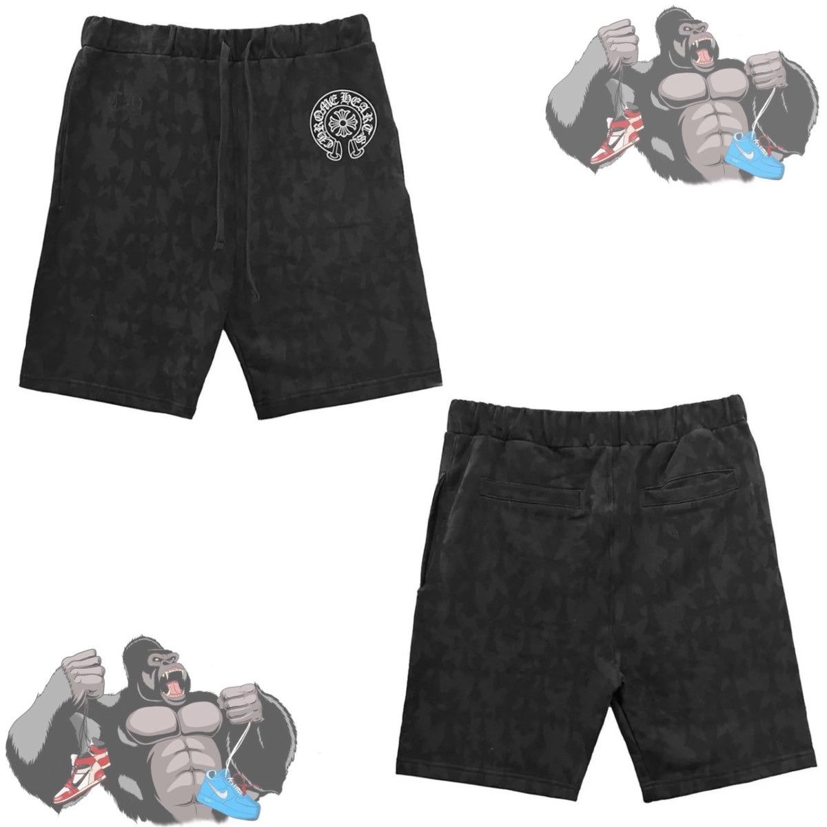 Chrome Hearts Chrome Hearts Cemetery Cross Sweatshorts Black Size US 36 / EU 52 - 1 Thumbnail