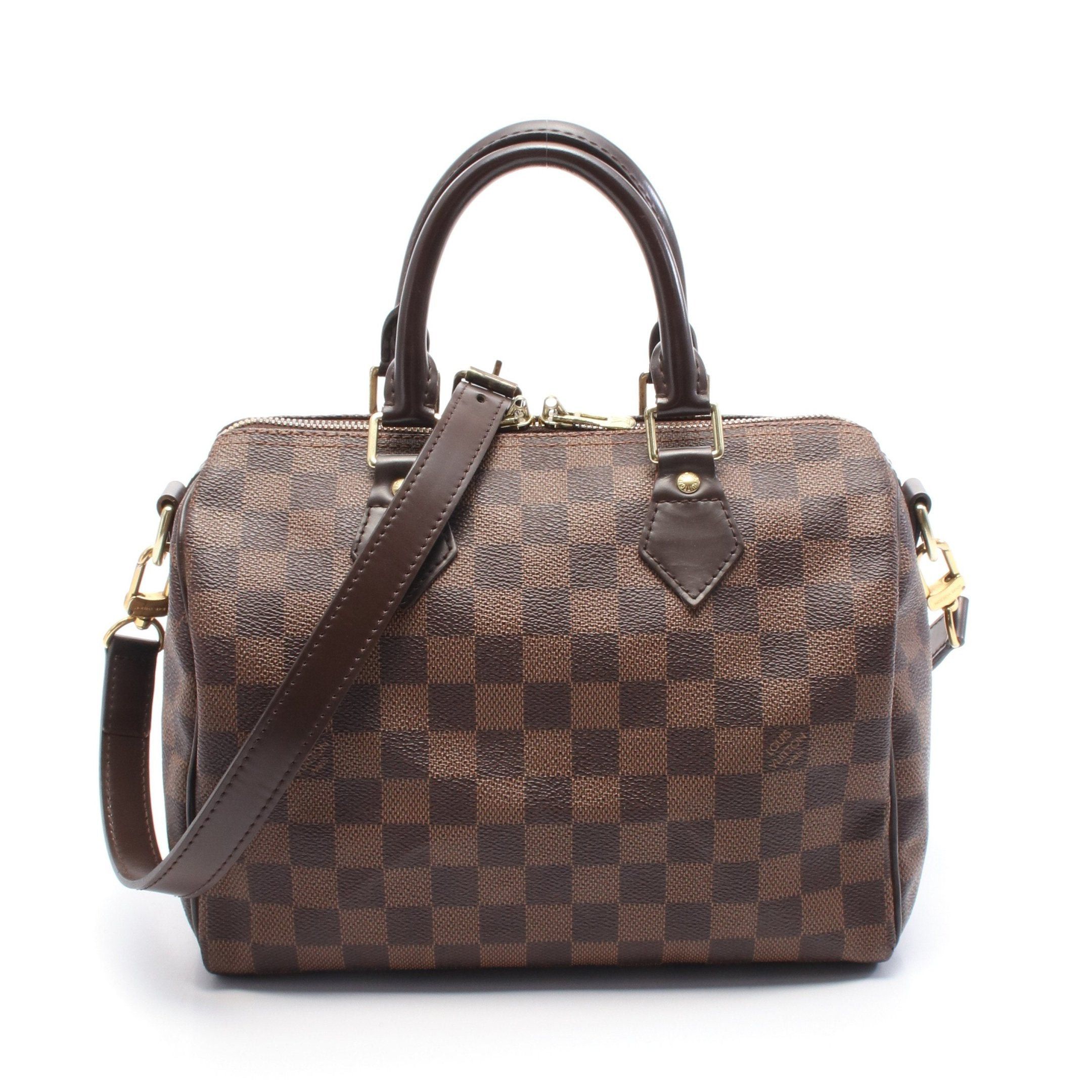 Louis Vuitton Louis Vuitton Speedy 25 Damier Ebene Handbag Leather Brown Size ONE SIZE - 1 Thumbnail
