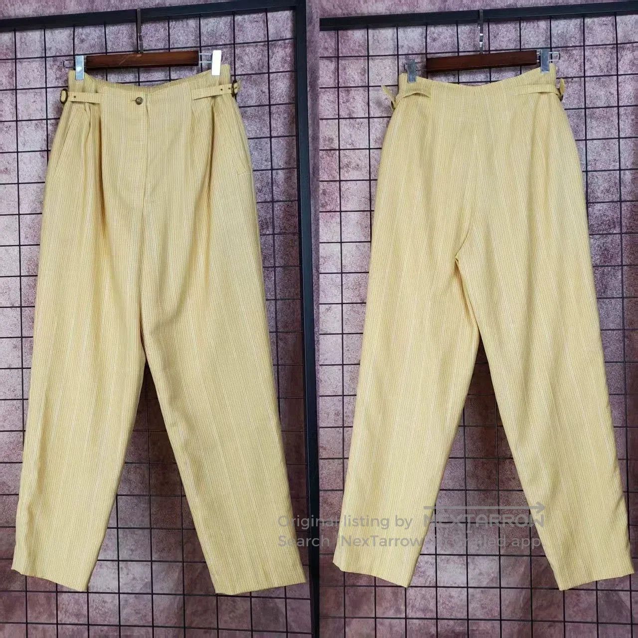 Dior dior high waist wool pants with side ties. Size US 34 / EU 50 - 1 Thumbnail