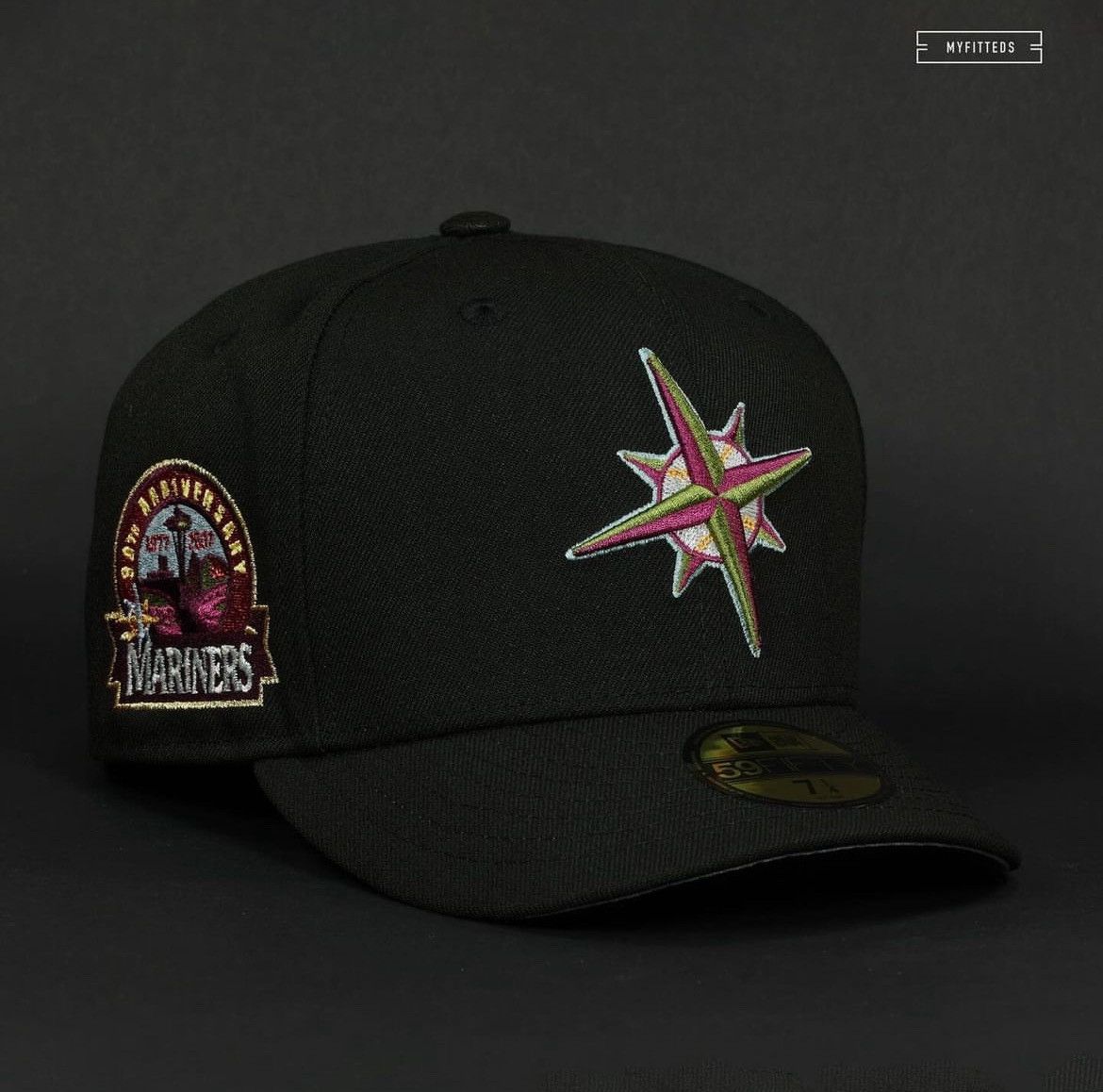 MyFitteds 7 1/4 SEATTLE MARiNERS 1962 WORLD’S FAiR MLB NEW ERA FiTTED Size ONE SIZE - 2 Thumbnail