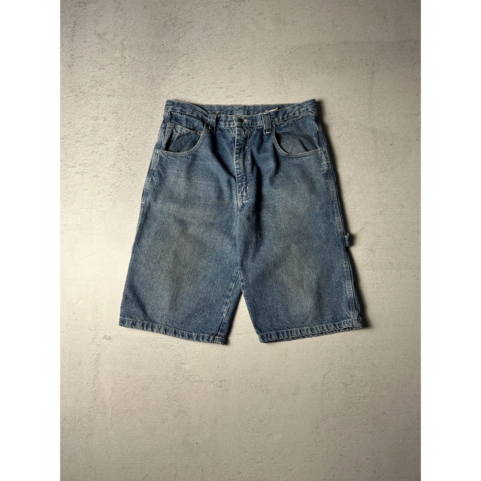 Fubu Vintage 90s Fubu Blue Jean Shorts - Men's 36Wx13L Size US 36 / EU 52 - 1 Thumbnail