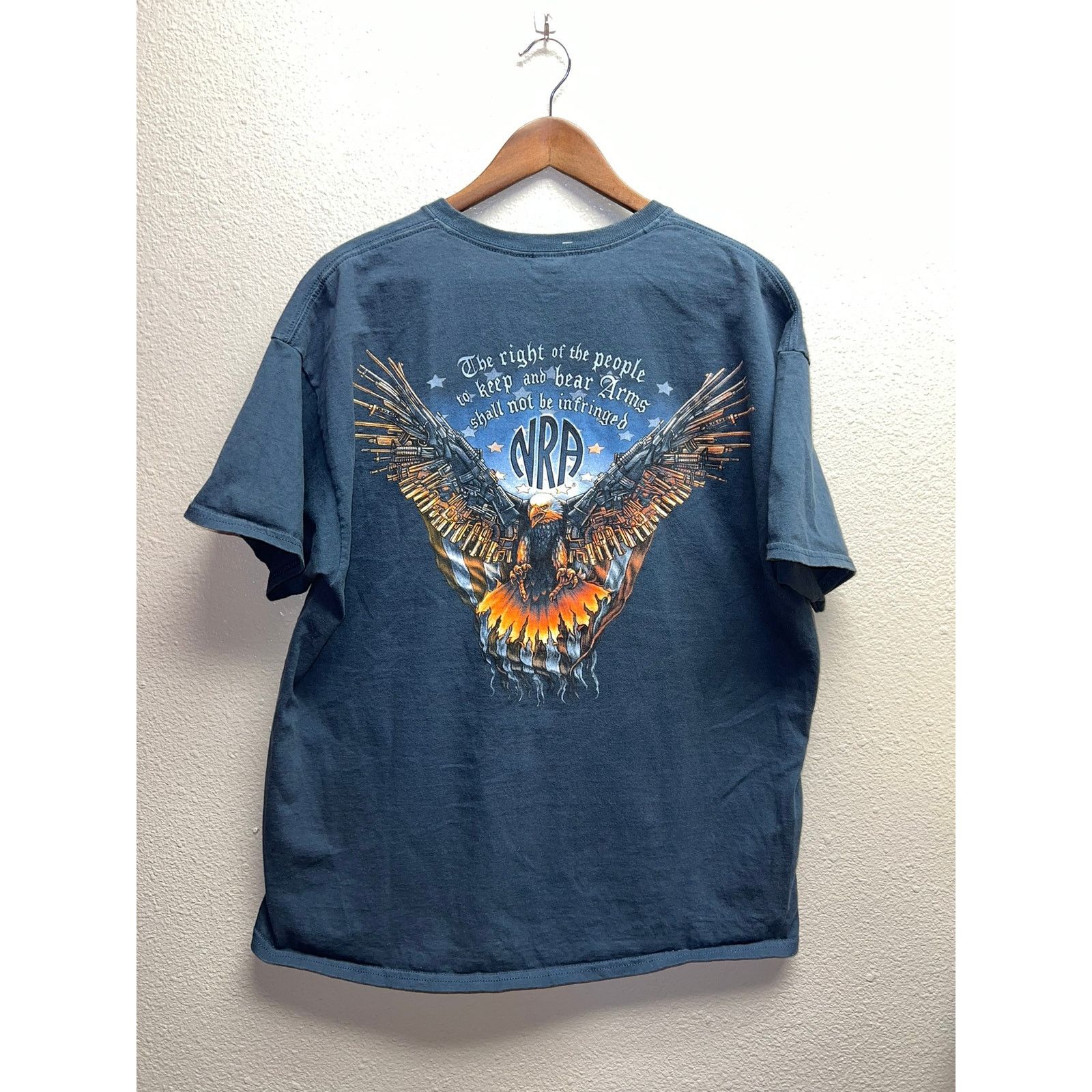 Gildan NRA Shirt 2nd Amendment Right To Bear Arms Gun Eagle Rifle X Size US XL / EU 56 / 4 - 1 Thumbnail
