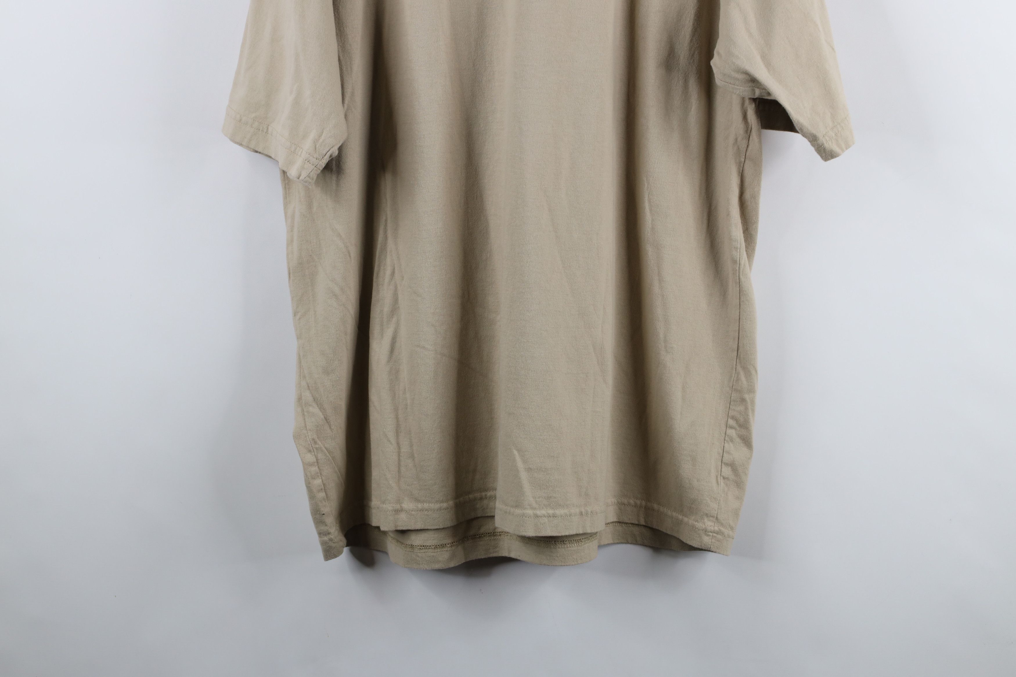 Vintage Vintage 90s Streetwear Short Sleeve T-Shirt Beige Cotton Size US L / EU 52-54 / 3 - 12 Thumbnail