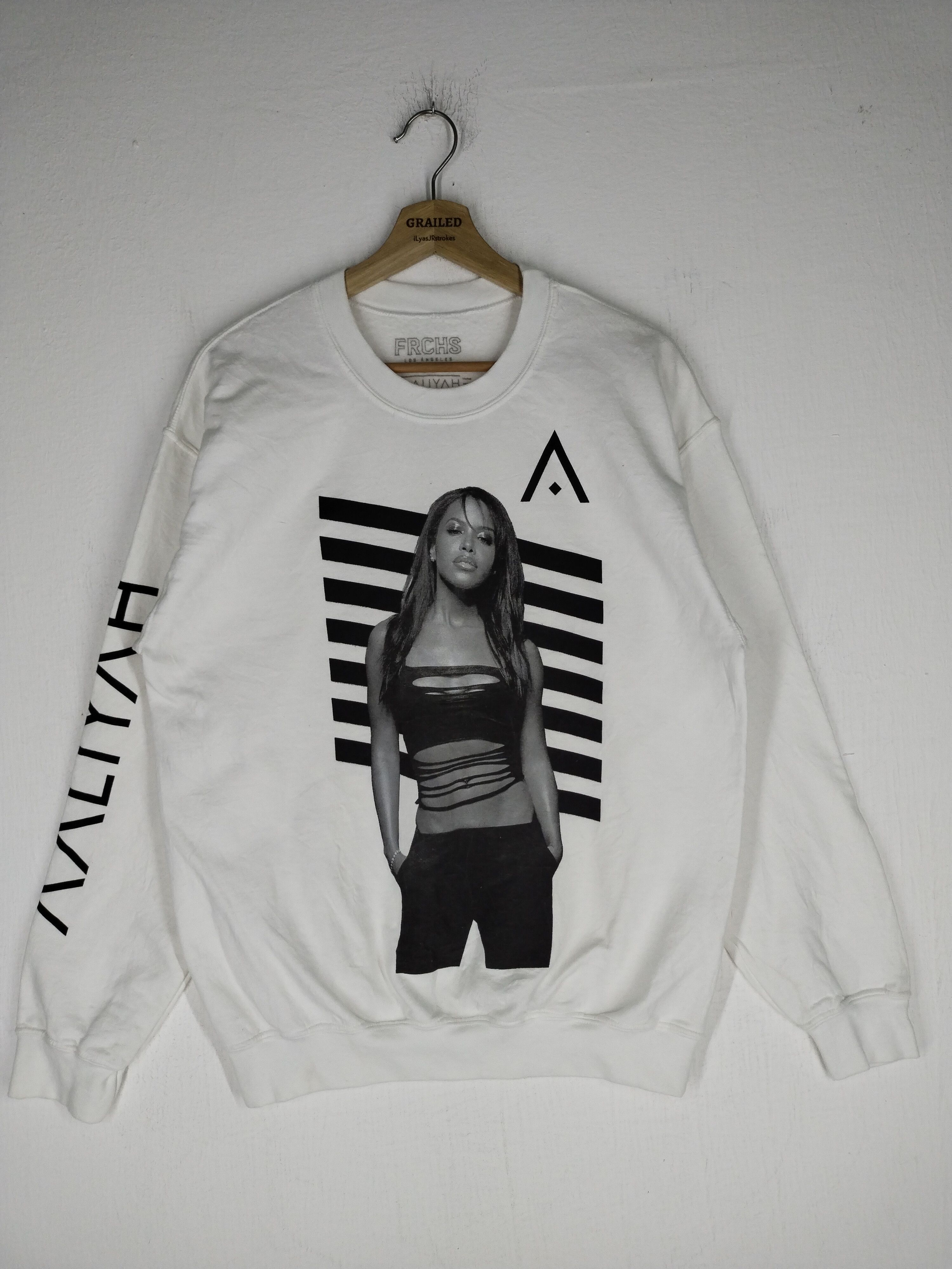 Band Tees × Rap Tees Aaliyah x FRCHS White Sweatshirt Size US M / EU 48-50 / 2 - 1 Thumbnail