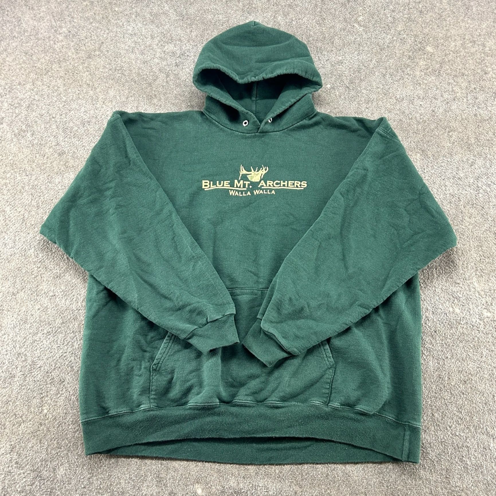 Hanes VINTAGE Hanes Hunting Hoodie Mens XL Green Camouflage Pullover Hooded Zip Fleece Polyester Winter Size US XL / EU 56 / 4 - 2 Thumbnail