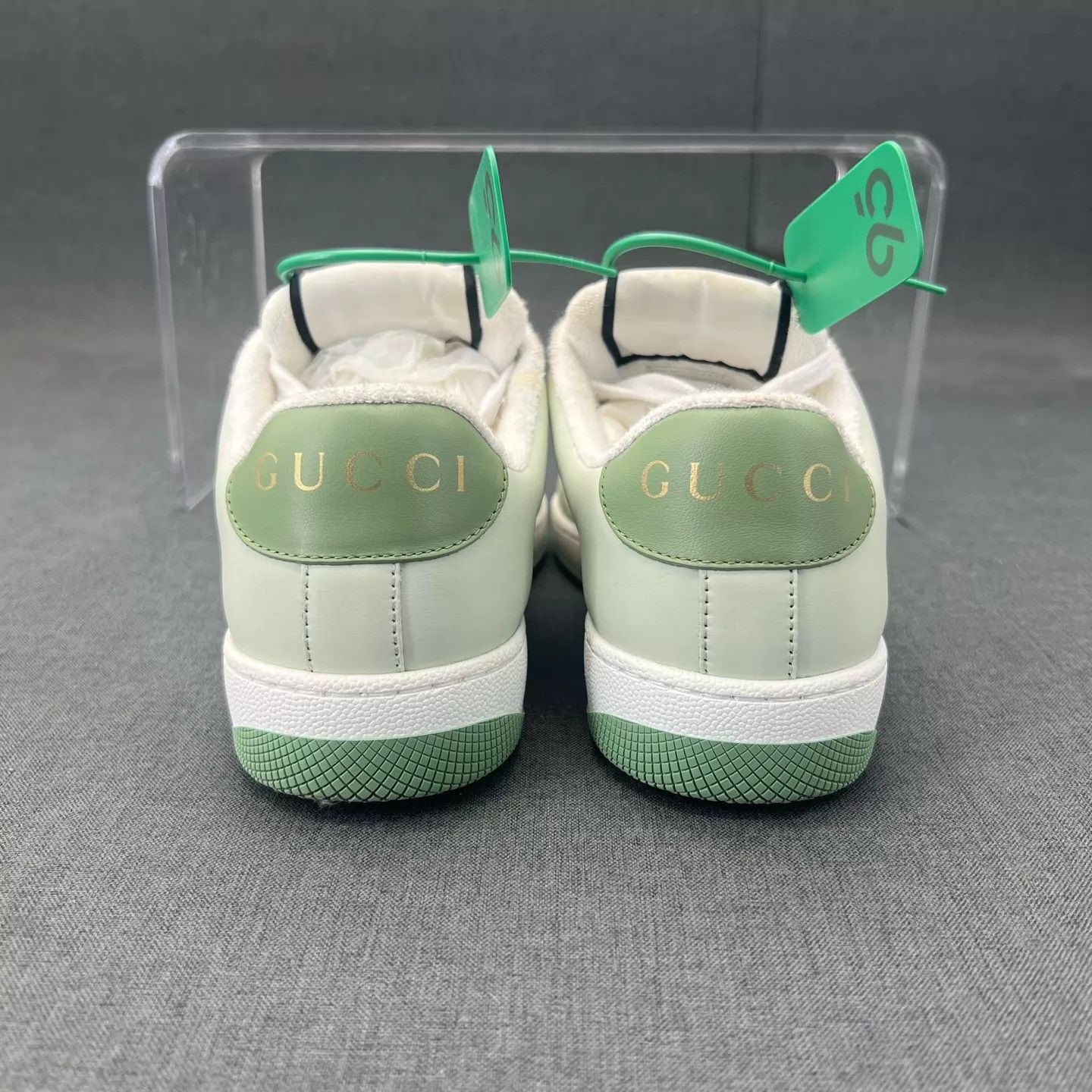 Gucci Gucci Distressed Sneaker Women's 35.5 White/Pink/Green Size US 5 / IT 35 - 5 Thumbnail