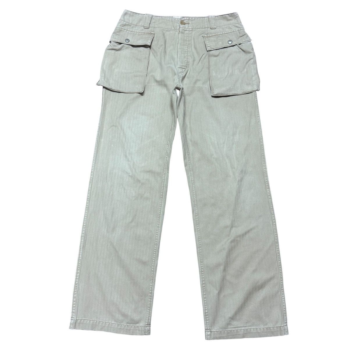 Nigel Cabourn NINELIVES Herringbone Military Monkey Pants Size US 32 / EU 48 - 1 Thumbnail