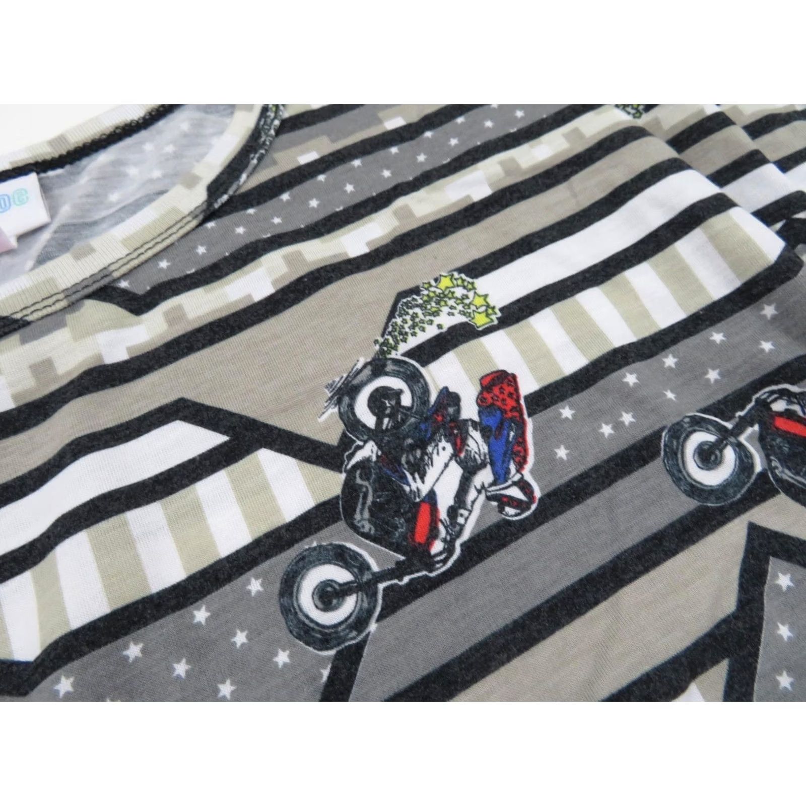 Vintage VINTAGE LuLaRoe Evil Knievel Maria Dress Medium Motorcycle Maxi Long Stretch EUC Size M / US 6-8 / IT 42-44 - 4 Thumbnail