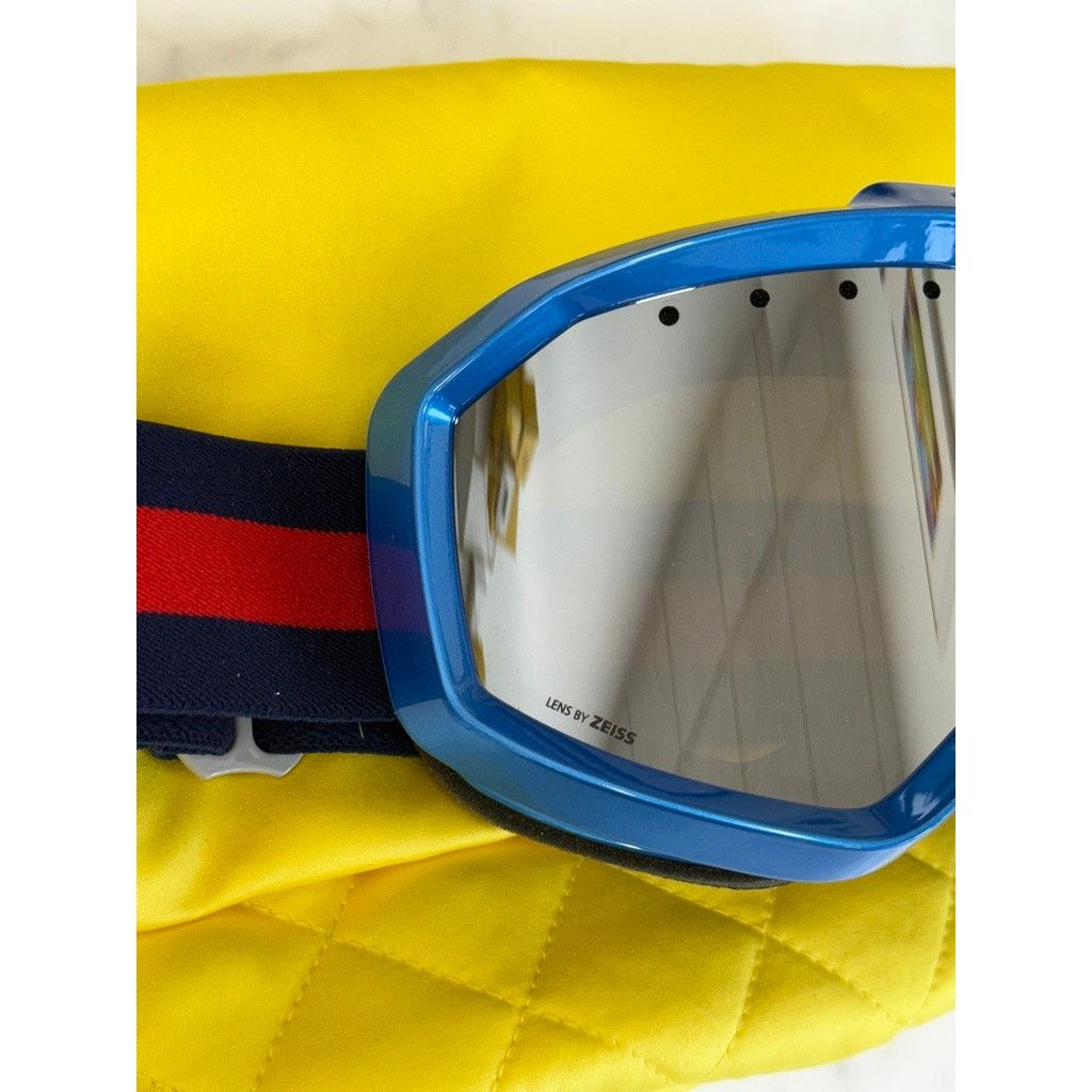 Gucci NEW GUCCI GG1210S Metallic Blue Mirrored Ski Goggles $1100 Size ONE SIZE - 6 Thumbnail