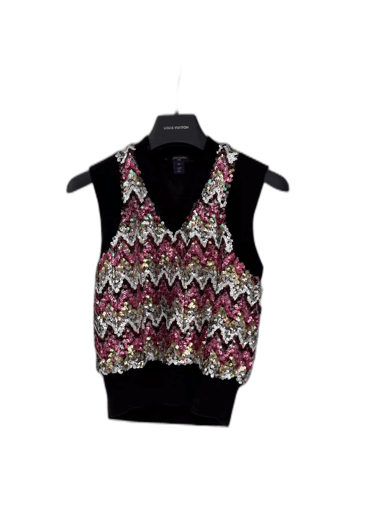 Louis Vuitton High-End Embellished Knit Vest Size XS / US 0-2 / IT 36-38 - 1 Thumbnail