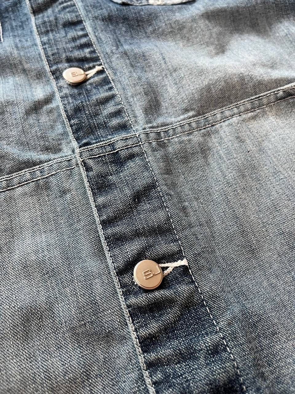 Sean John SEAN JOHN Vintage Distressed Logo Denim Jacket Size US S / EU 44-46 / 1 - 8 Thumbnail