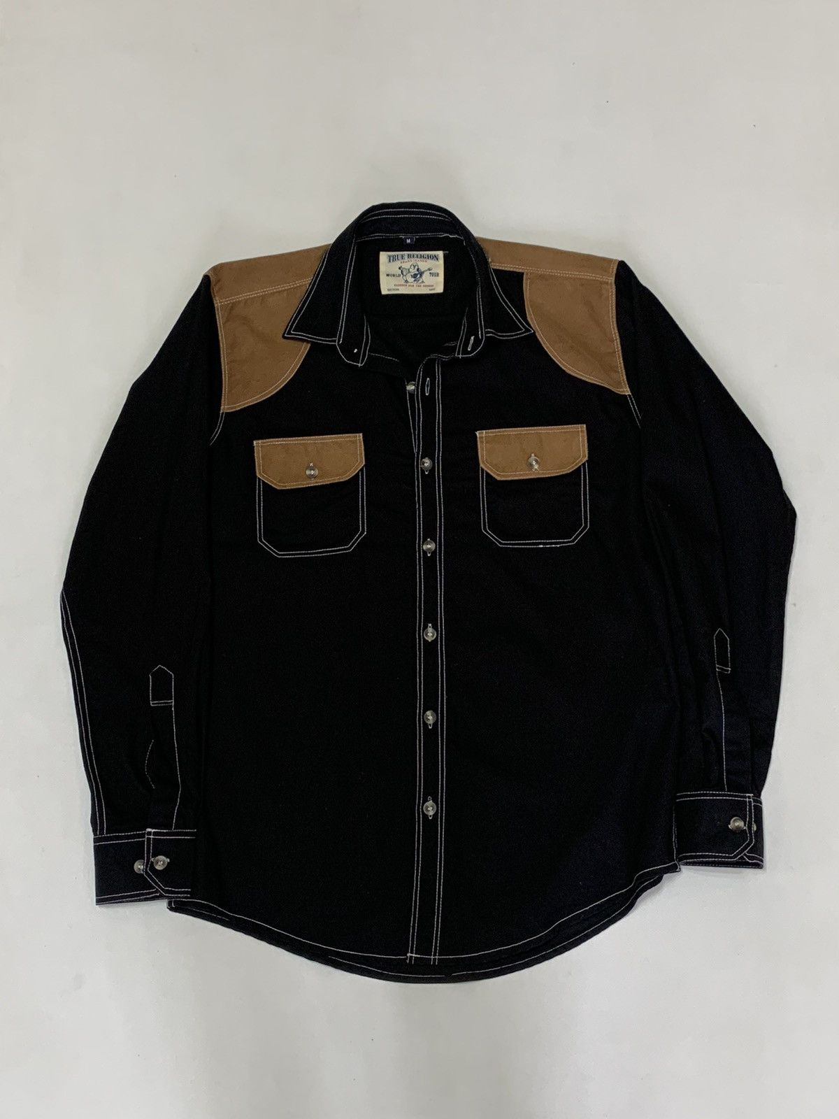 Japanese Brand × True Religion True Religion Shirts suede inserts Size US M / EU 48-50 / 2 - 2 Thumbnail