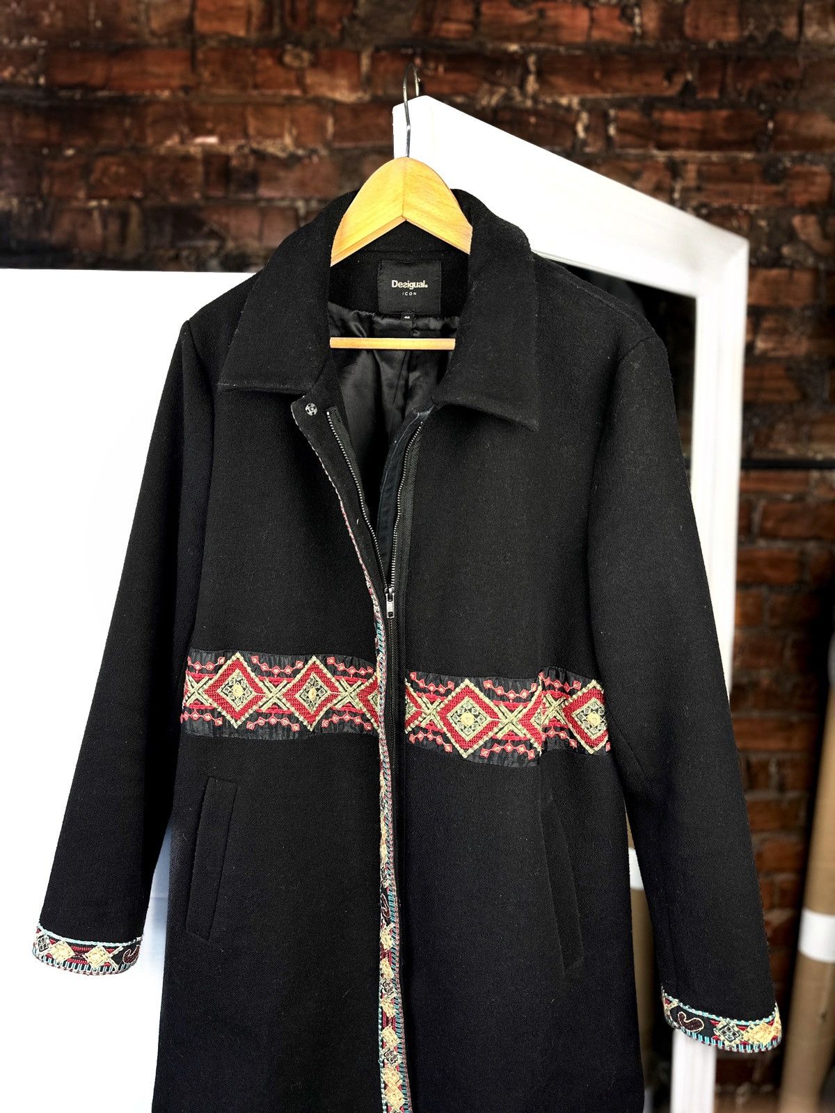 Desigual Desigual ElisabethCoat Wool Full Zip Jacket RRP - 360$ Size L / US 10 / IT 46 - 9 Thumbnail