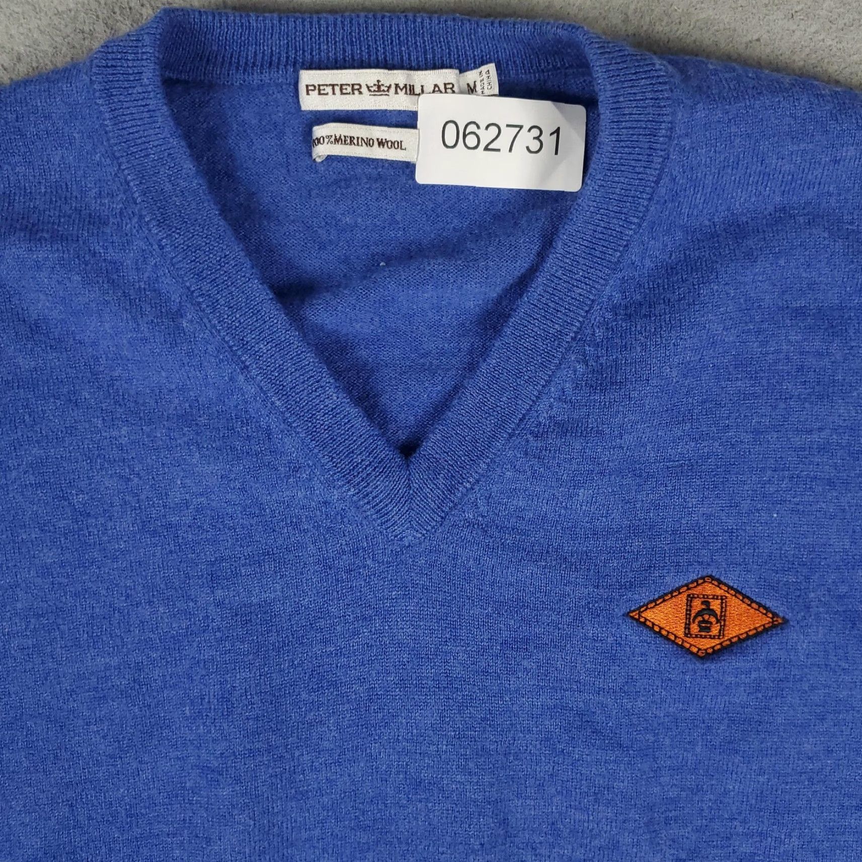 Peter Millar VINTAGE Peter Millar Sweater Mens Medium Knit Wool V-Neck Golf All Seasons Blue Size US M / EU 48-50 / 2 - 2 Thumbnail