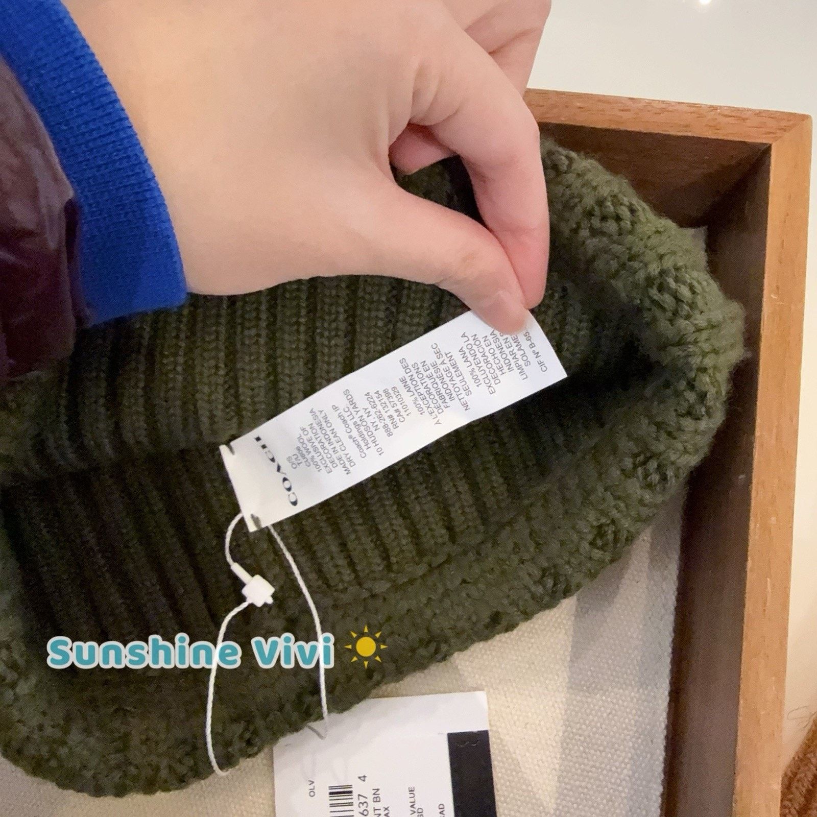 Coach NWT Coach 1941 Embroidered Knit Beanie Wool CU806 Olive Size ONE SIZE - 5 Thumbnail