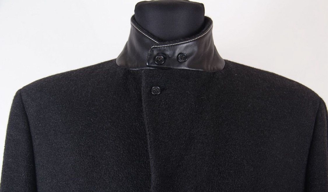 Hermes Hermes Cashmere Leather Trim Panel Heavy Coat Size US L / EU 52-54 / 3 - 4 Thumbnail