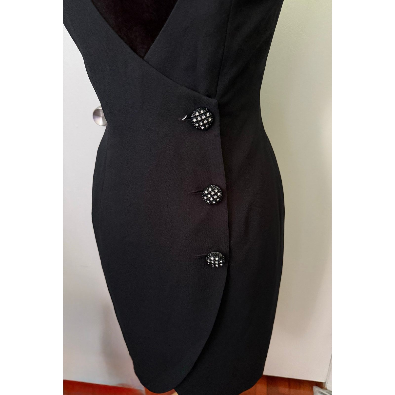 Vintage Vintage Cache Morton Myles Black Cream Formal Dress Small Size M / US 6-8 / IT 42-44 - 3 Thumbnail
