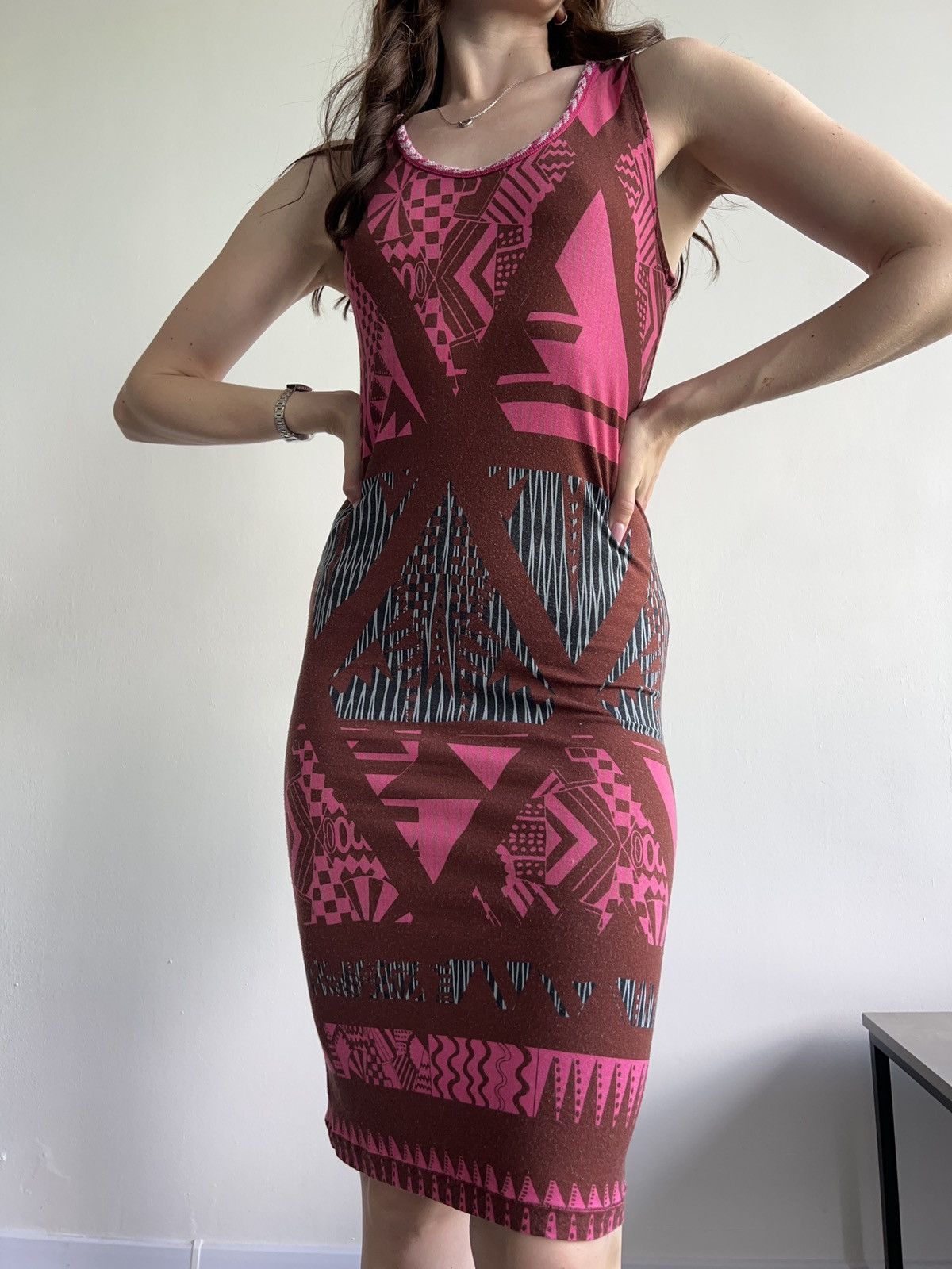 Custo Barcelona × Vintage CUSTO BARCELONA Vintage Y2K Geometric Mini Dress Size S / US 4 / IT 40 - 3 Thumbnail