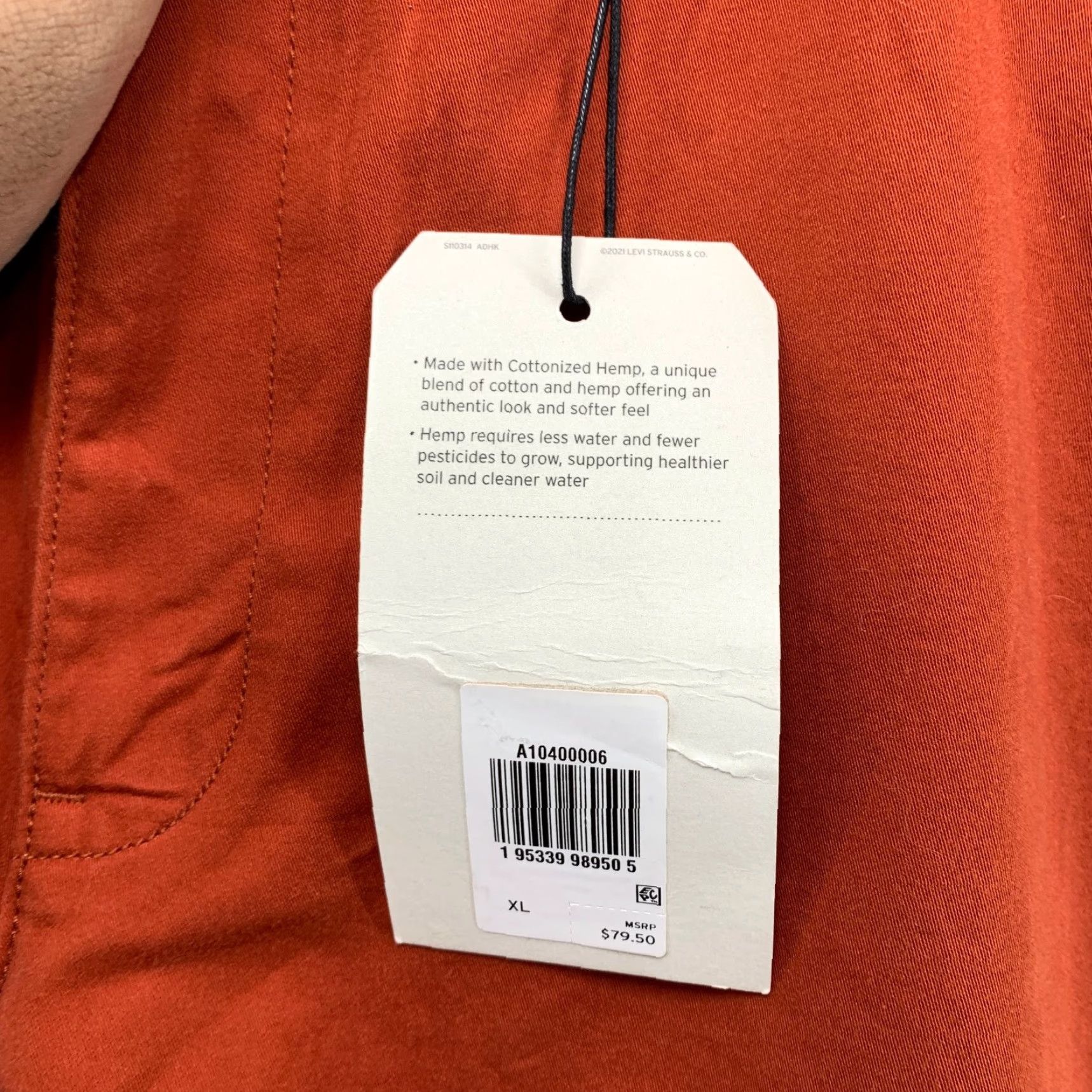 Levi's Levi's Chino Pants Mens XL Orange Relaxed Fit Warm Tech XX Chino EX 38x30.5 Size US 36 / EU 52 - 5 Thumbnail