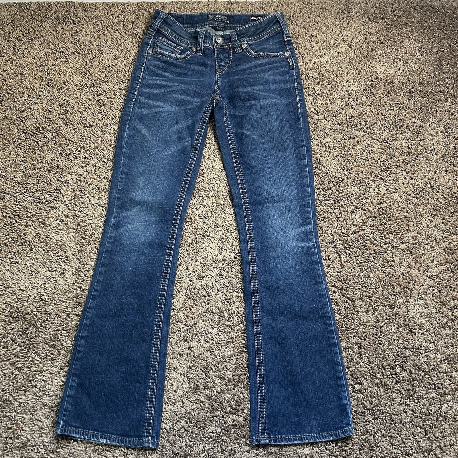 Silver Jeans Co. Silver Jeans Women W26xL33 AIKO Mid Boot Bootcut Stretch Fit Size 26" / US 2 / IT 38 - 1 Thumbnail