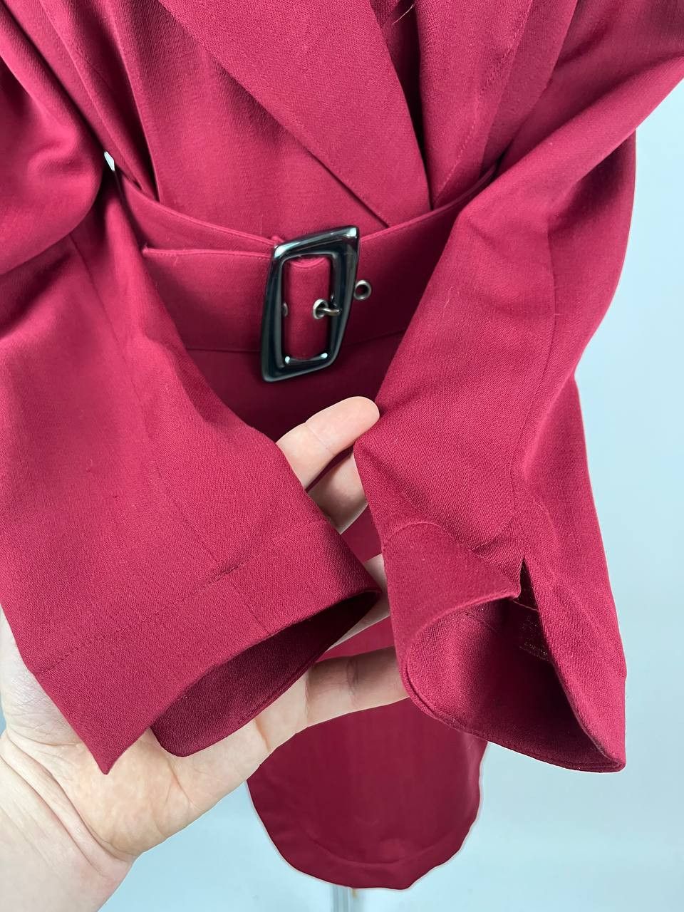 Thierry Mugler Archive Thierry Mugler Paris Burgundy Wool Blazer Dress Size M / US 6-8 / IT 42-44 - 4 Thumbnail