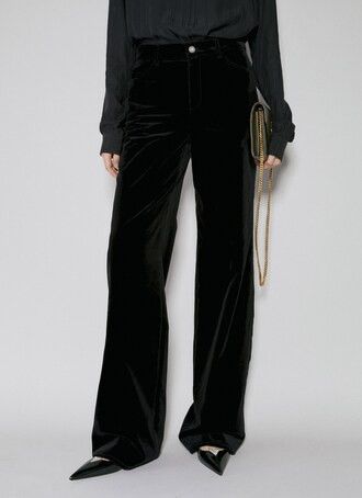 Saint Laurent Paris oc11z1125 Pantalon Velours De Coton in Noir Size 27" / US 4 / IT 40 - 1 Preview
