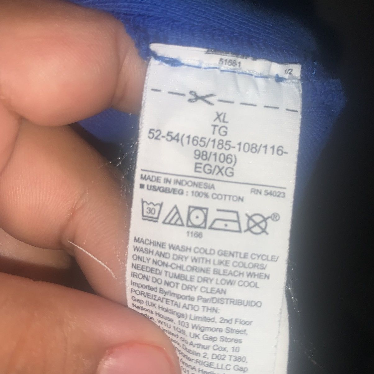 Gap × Yeezy Yeezy x Gap Hoodie Blue Size XL Size US XL / EU 56 / 4 - 4 Thumbnail