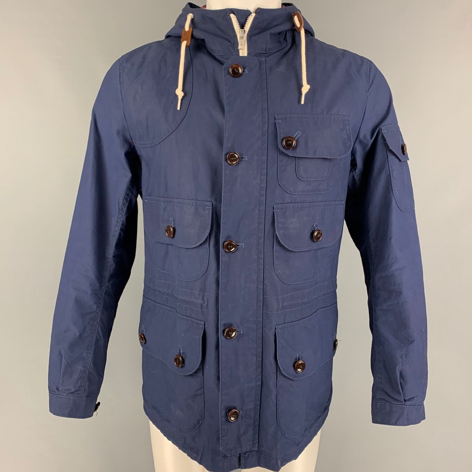 Junya Watanabe JUNYA WATANABE S Navy Brown Coated Canvas Nautical Jacket Size US S / EU 44-46 / 1 - 1 Thumbnail