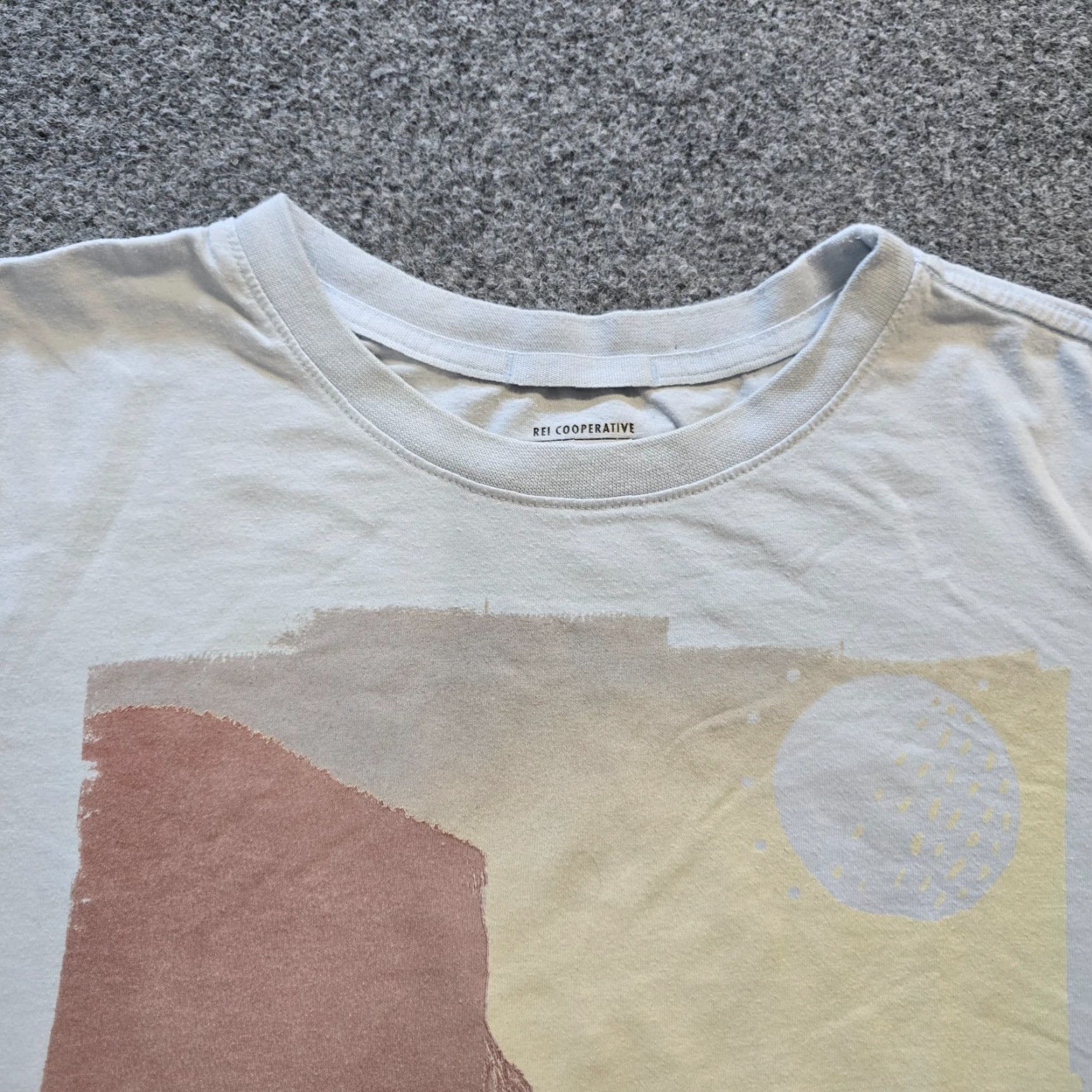 Vintage REI CO Op Top Womens Large Blue Mountain Sunset Crew Neck Casual Outdoors T-Shirt Regular Short Sleeve Polyester Blended Fabric Size L / US 10 / IT 46 - 2 Thumbnail