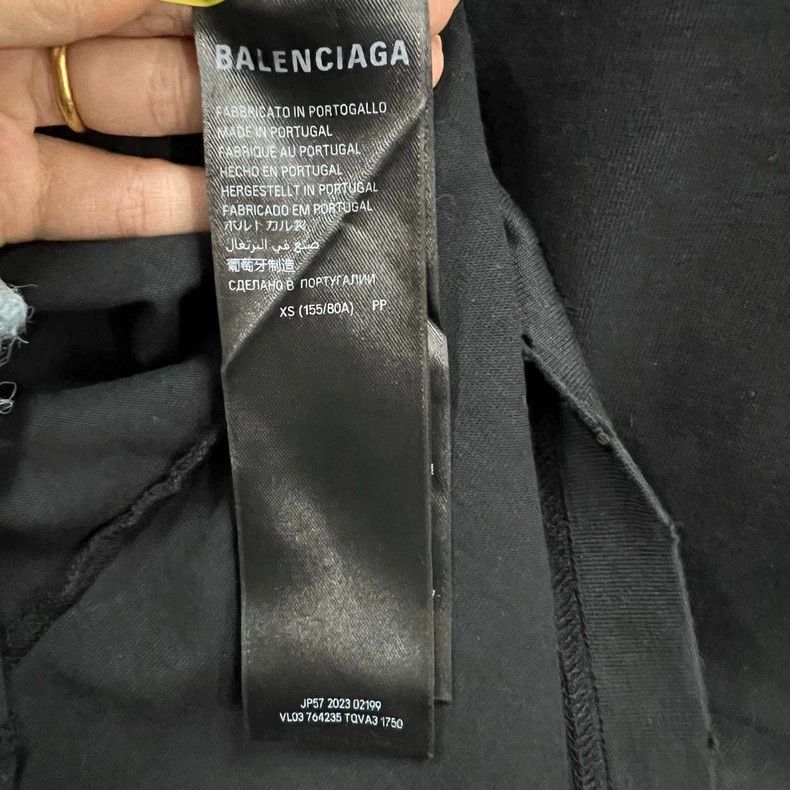 Balenciaga Balenciaga Black front letter printed short sleeves Size US XS / EU 42 / 0 - 4 Thumbnail
