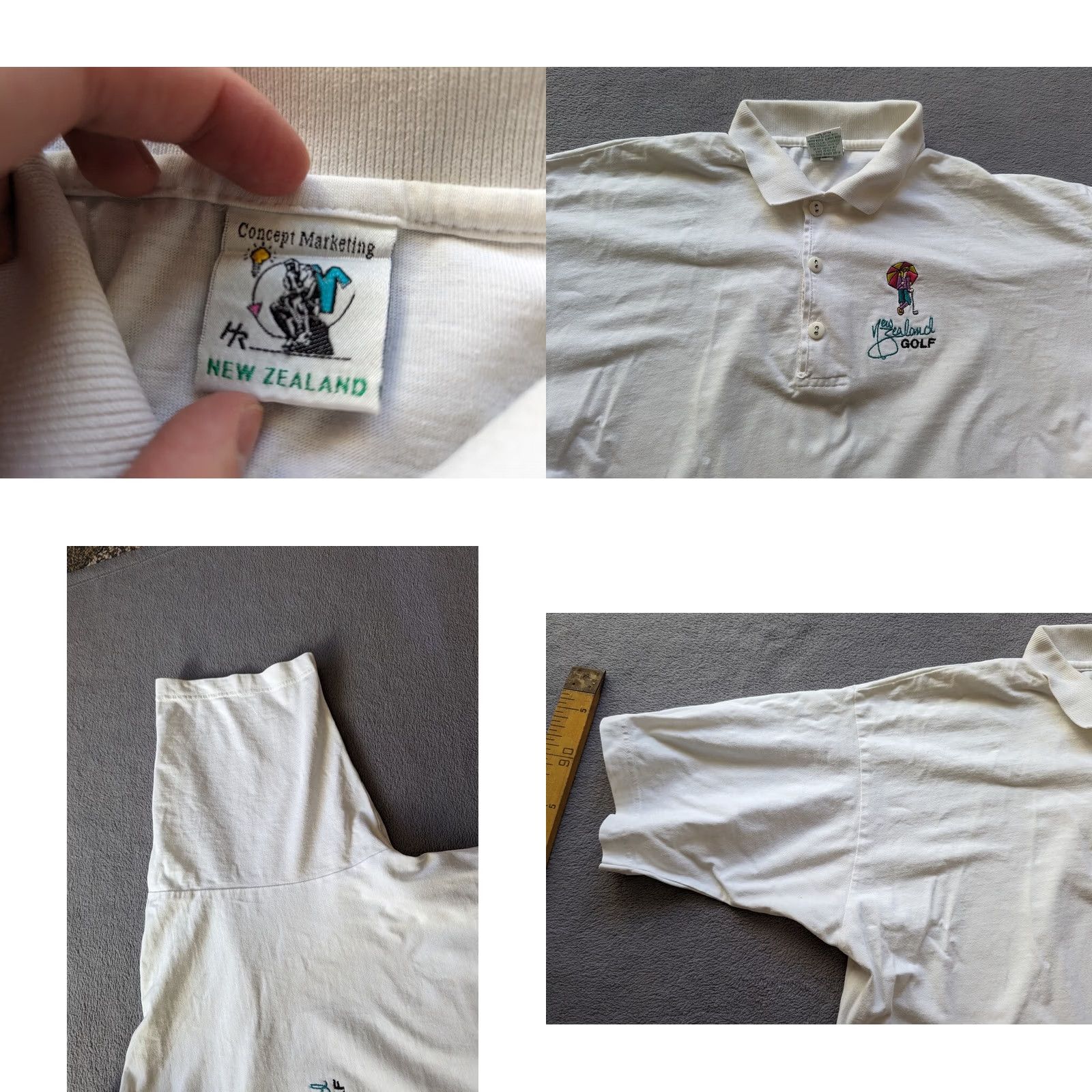 Vintage New Zealand Golf Polo Shirt Mens XL White Vintage Size US XL / EU 56 / 4 - 8 Thumbnail