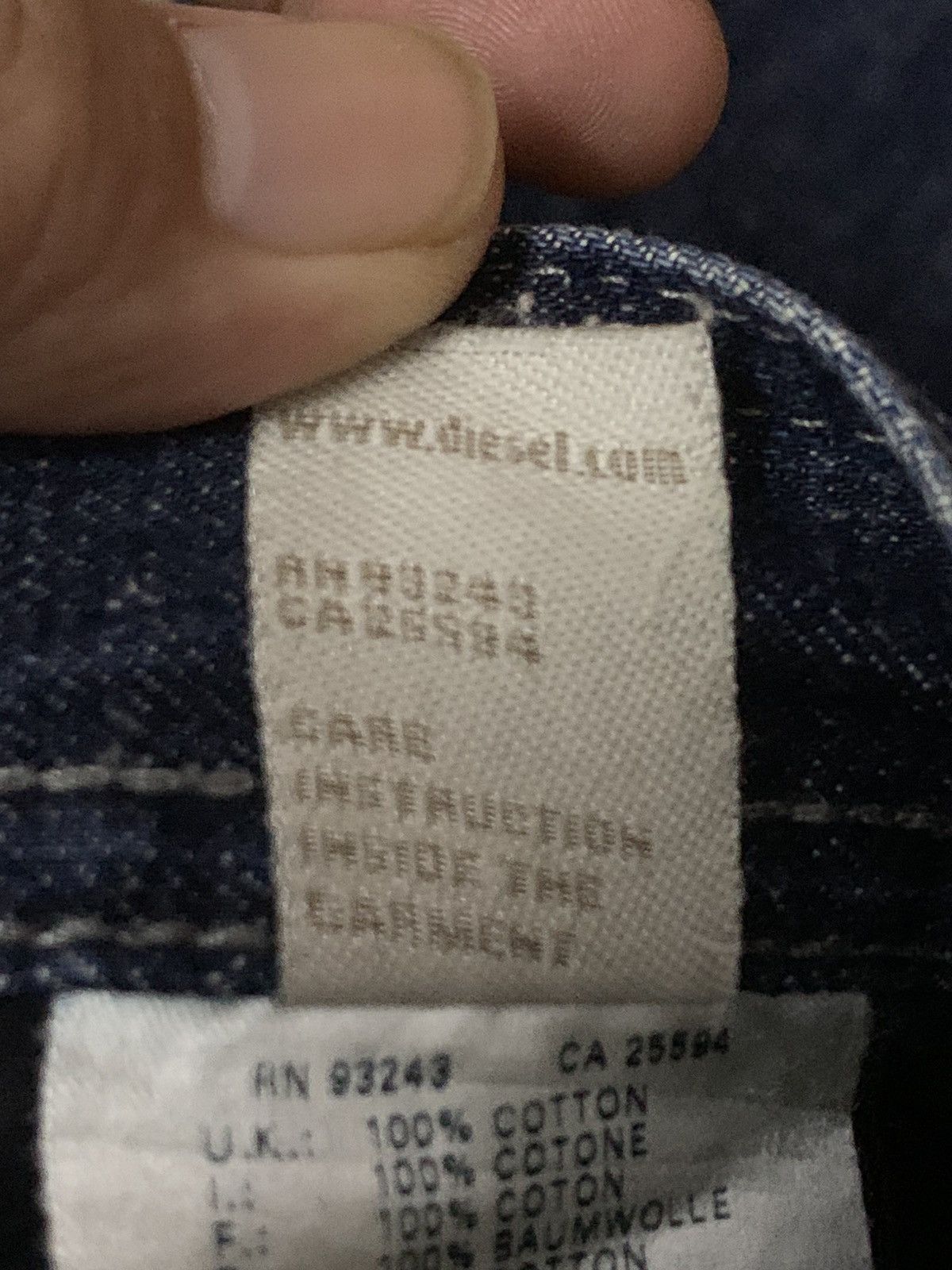 Diesel Back In The Sadle Cow Leather Denim Jeans