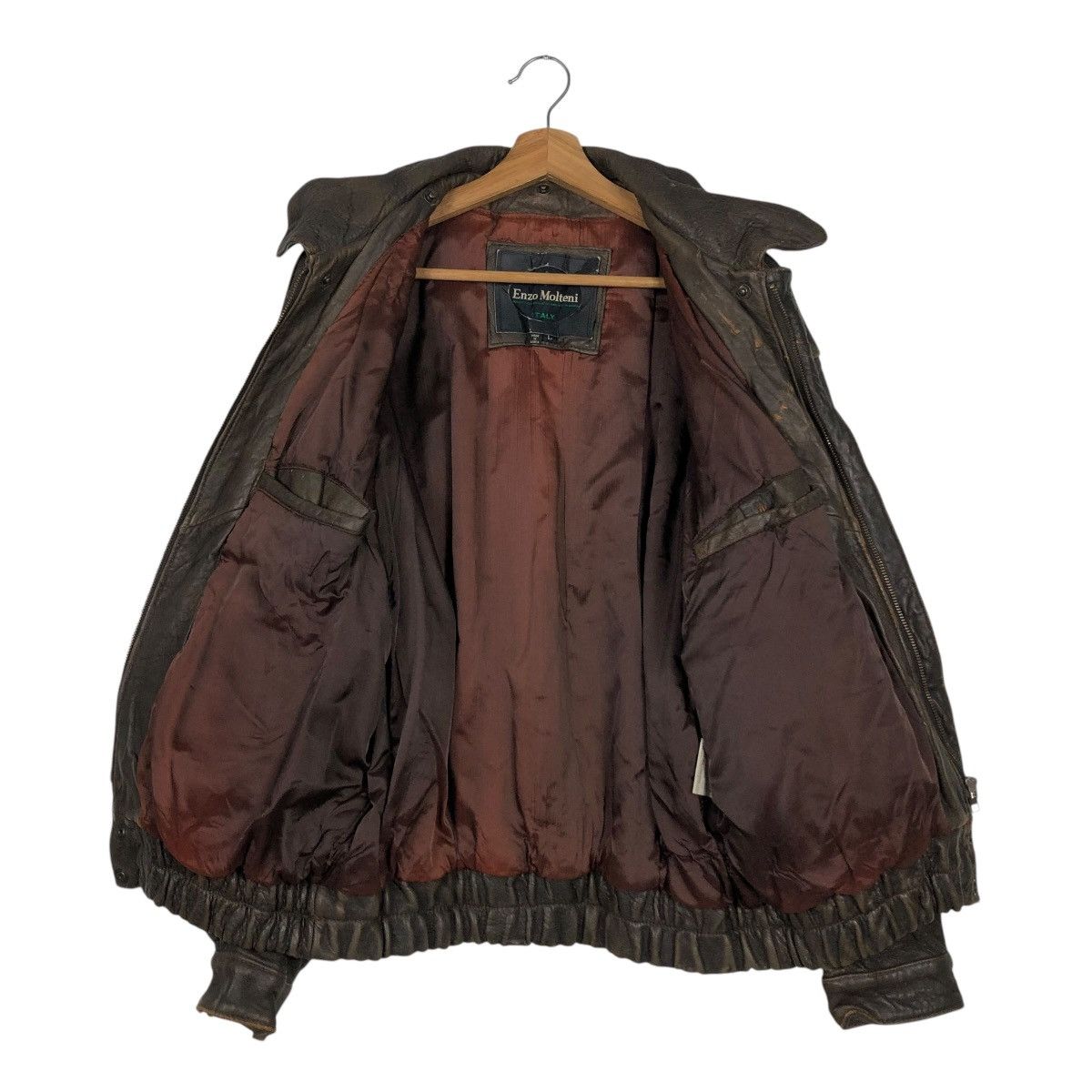 Japanese Brand 🔥VINTAGE LEATHER BIKER JACKET ENZO MOLTENI ISSEY MIYAKE Size US L / EU 52-54 / 3 - 15 Thumbnail