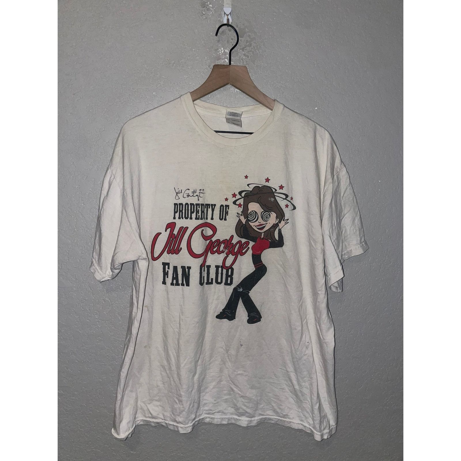 Gildan Jill George Shirt Fan Club Racing Signed Graphic Tee Vintage Size US XL / EU 56 / 4 - 1 Thumbnail